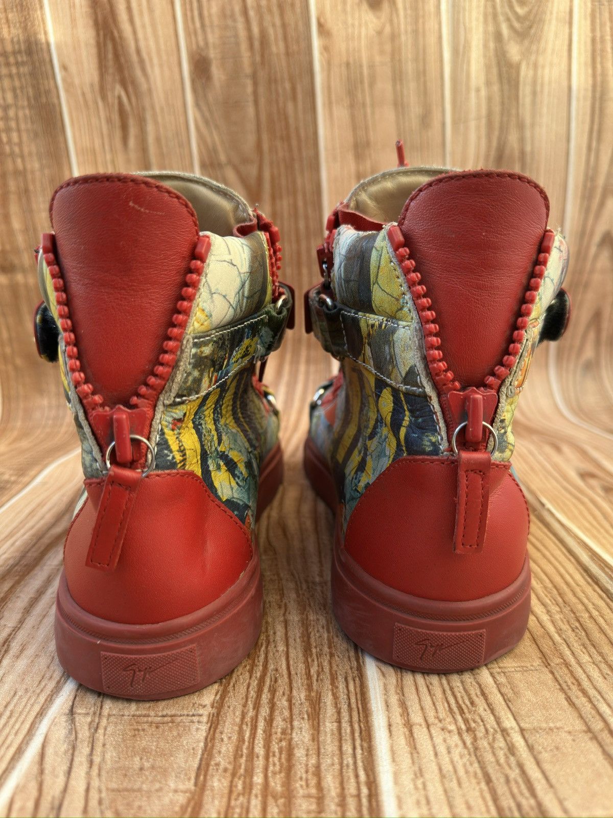 Giuseppe Zanotti Giuseppe Zanotti Denny Neon High Top Sneaker Size US 9 / EU 42 - 14 Thumbnail