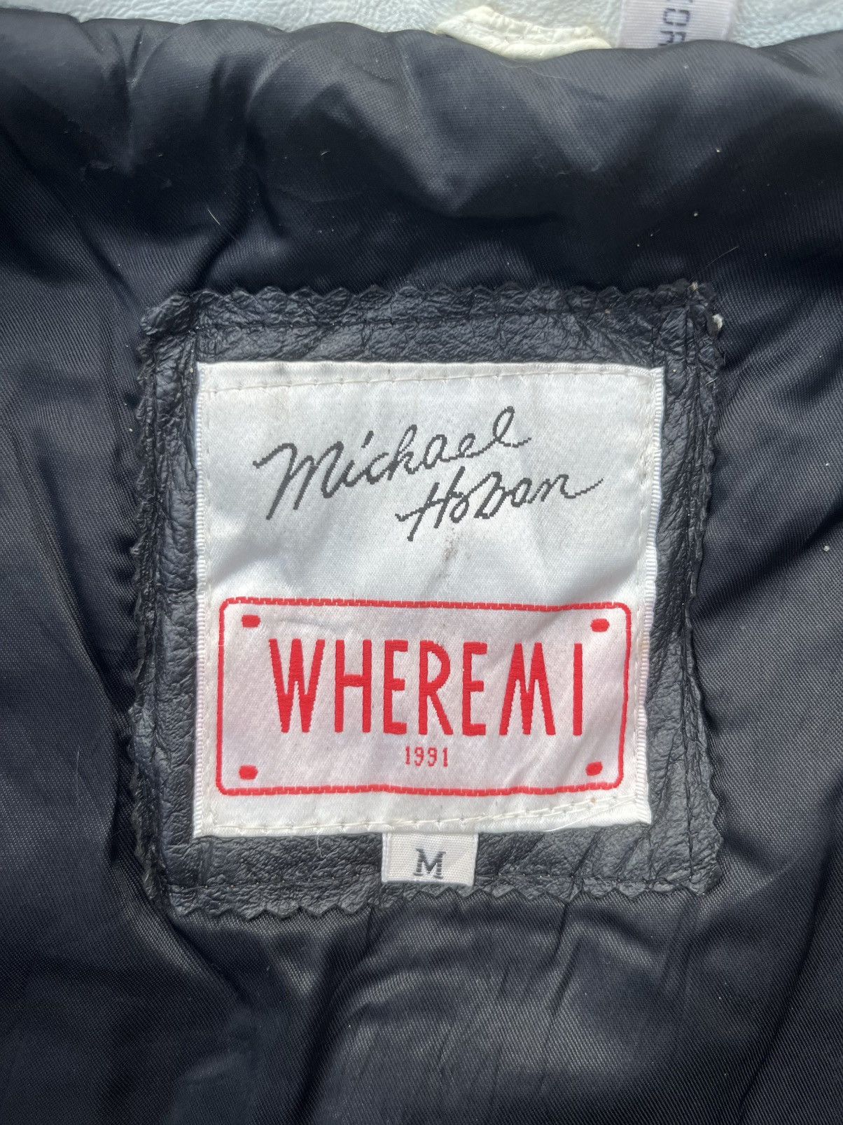 Michael Hoban × Vintage Vintage Michael Hoban Wheremi USA Big Flag Leather Jacket Size US L / EU 52-54 / 3 - 8 Thumbnail