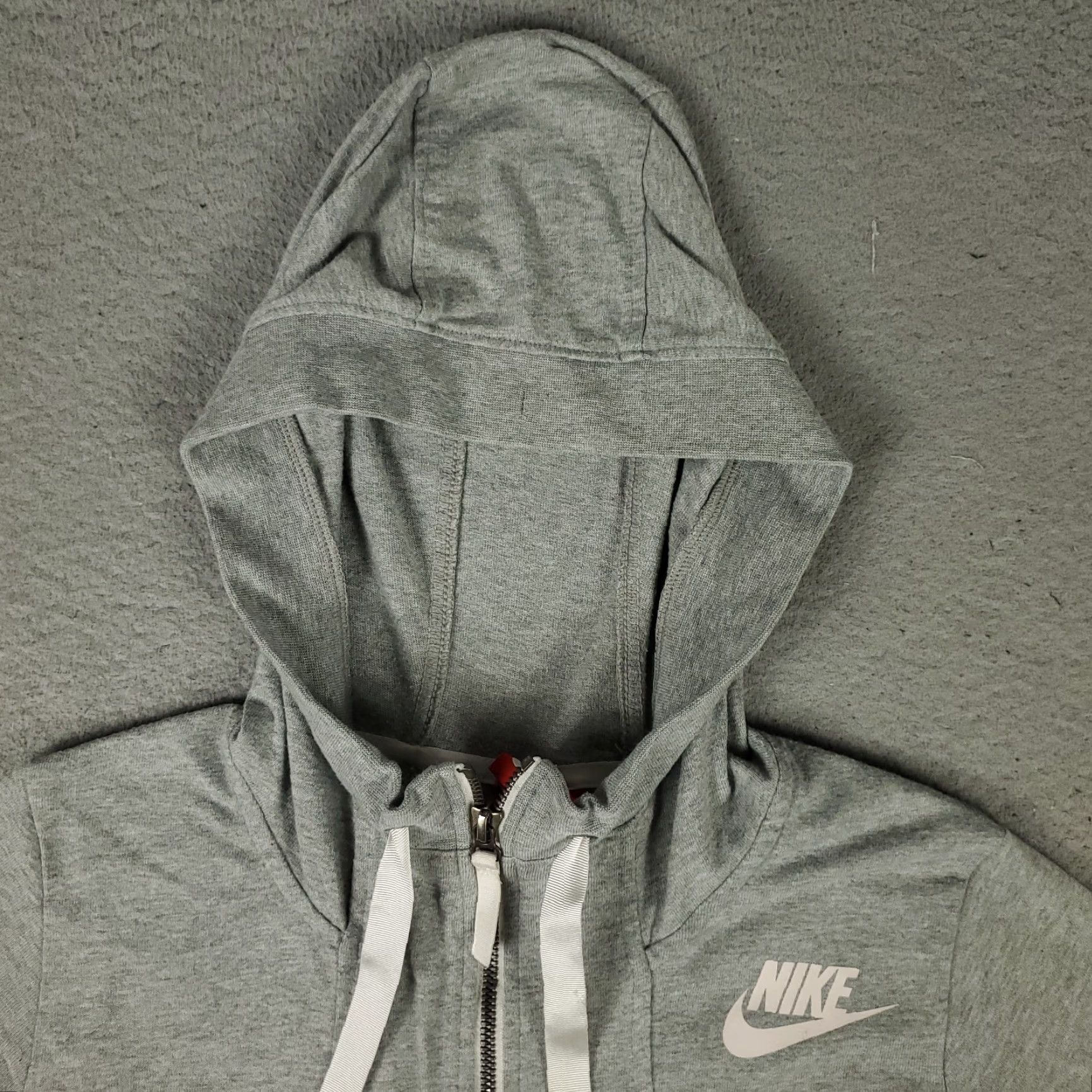 Nike Nike Sweater Hoodie Women Size Small Gray Full Zip Pockets Swoosh Sweatshirt - Casual Workwear Size S / US 4 / IT 40 - 2 Thumbnail