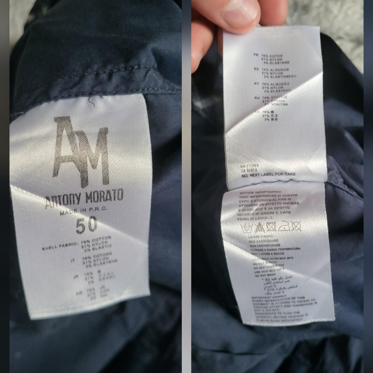 Antony Morato Antony Morato Men's Blue and Navy Shirt - Size L Size US L / EU 52-54 / 3 - 8 Thumbnail