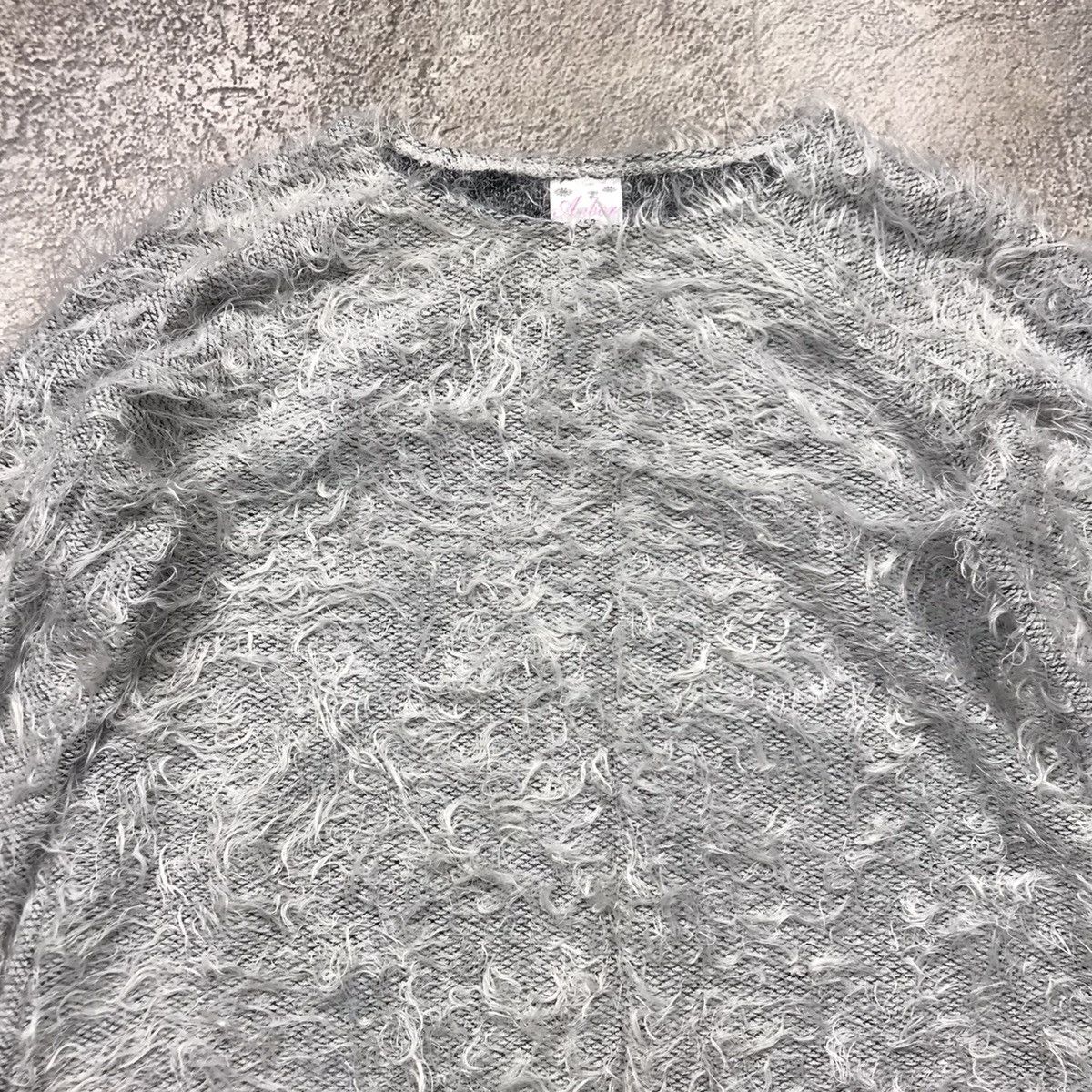 Vintage Vintage Y2K Oversized Fuzzy Mohair Knit Sweater Grey Faded M Size M / US 6-8 / IT 42-44 - 3 Thumbnail
