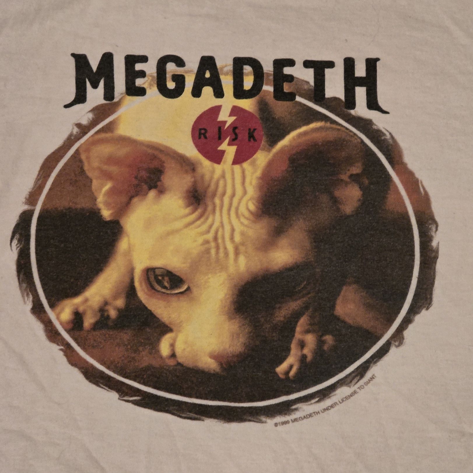 Vintage Vintage 1994 Megadeth Risk T-Shirt Tultex Tag White Size US L / EU 52-54 / 3 - 2 Thumbnail