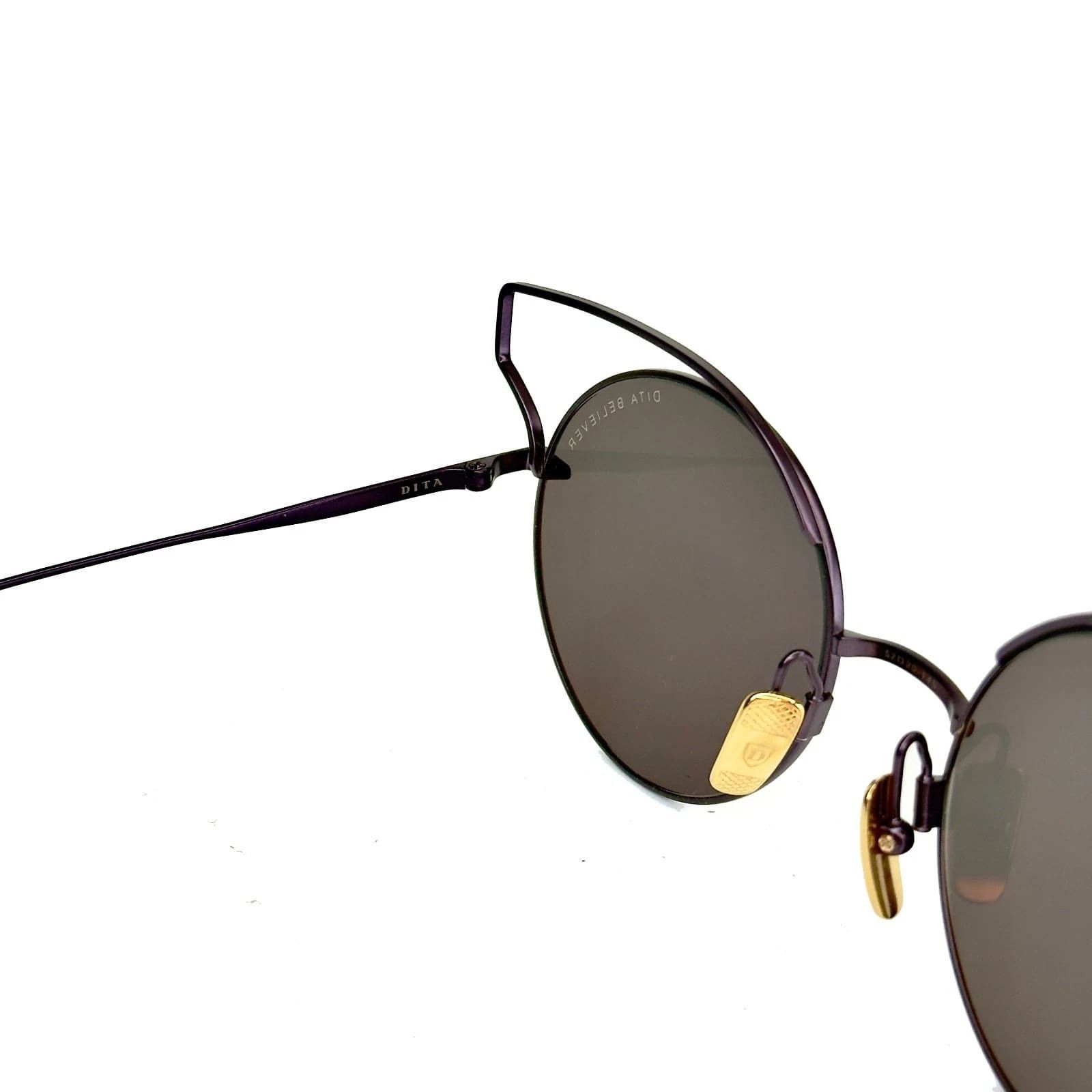 Dita DITA BELIEVER 23008 Round Lilac Purple Mirrored Sunglasses Size ONE SIZE - 5 Thumbnail