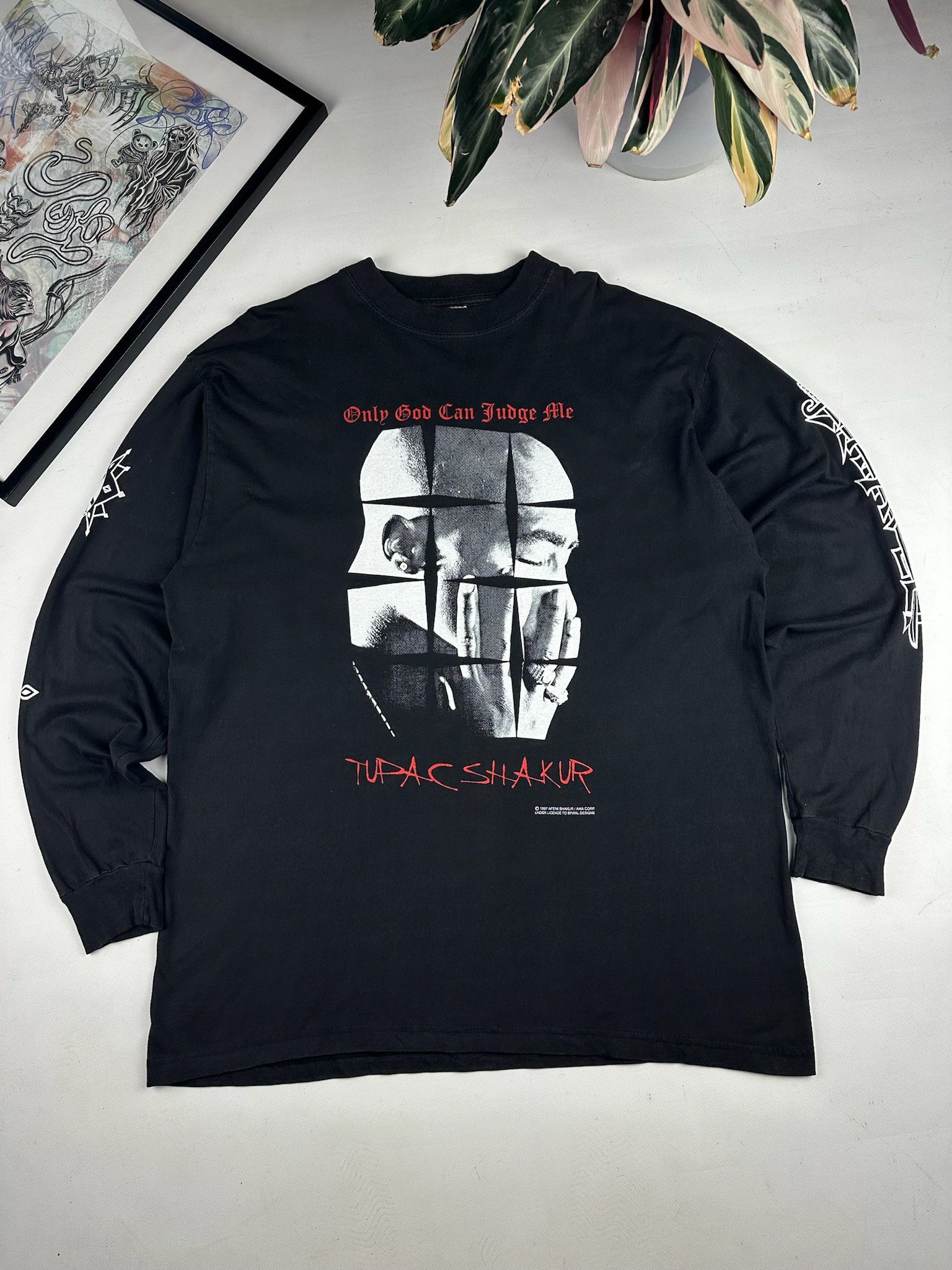 Vintage Vintage Tupac Rap Tee longsleeve Size US XL / EU 56 / 4 - 2 Thumbnail
