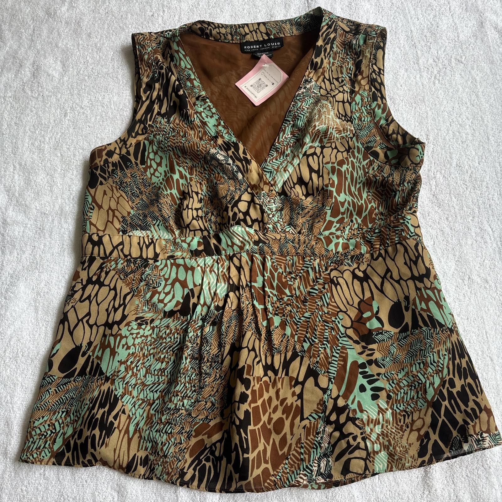 Other y2k fairy floral brown blouse Size L / US 10 / IT 46 - 7 Thumbnail