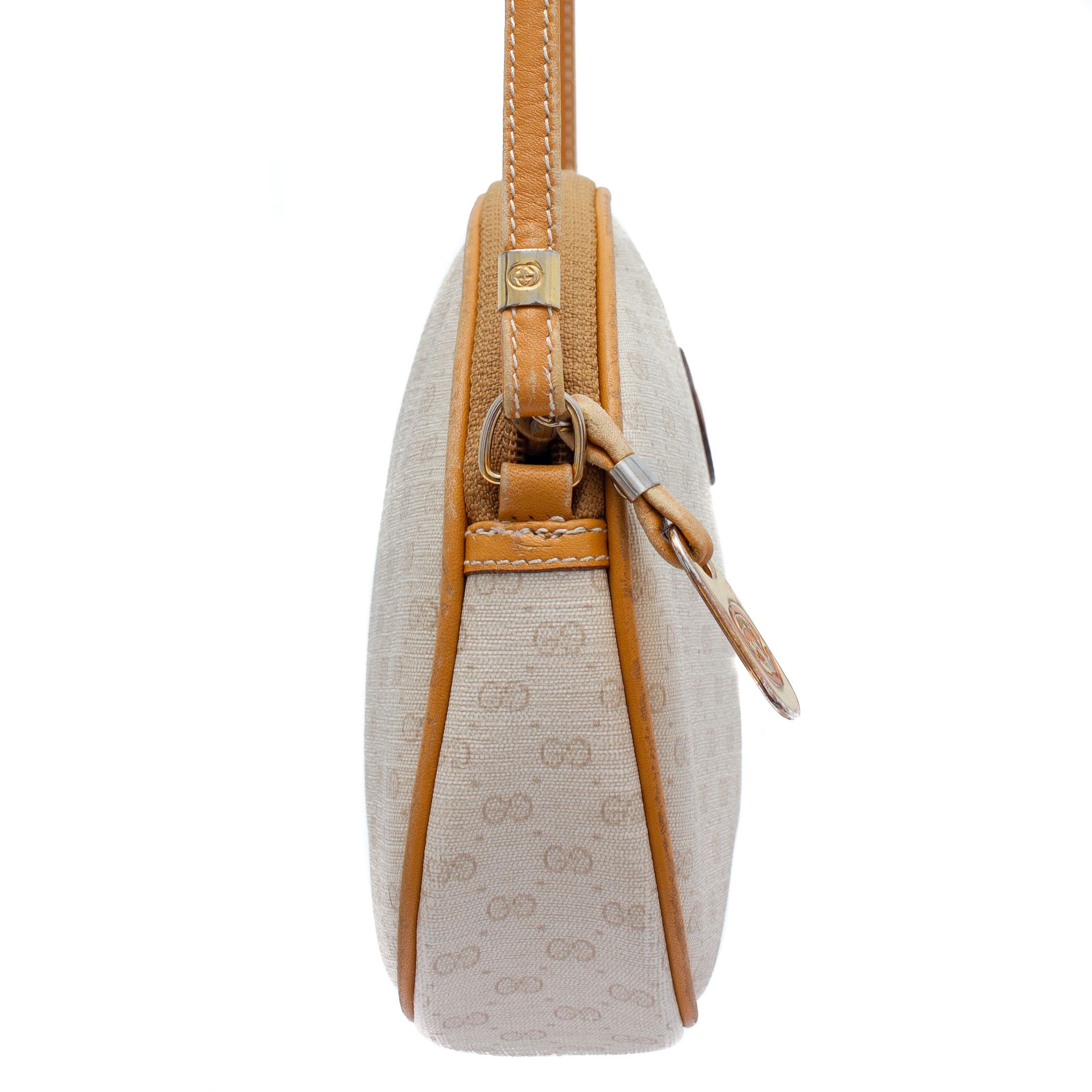 Gucci × Vintage GUCCI Vintage Shoulder/Crosbody Bag Beige Monogram Size ONE SIZE - 4 Thumbnail