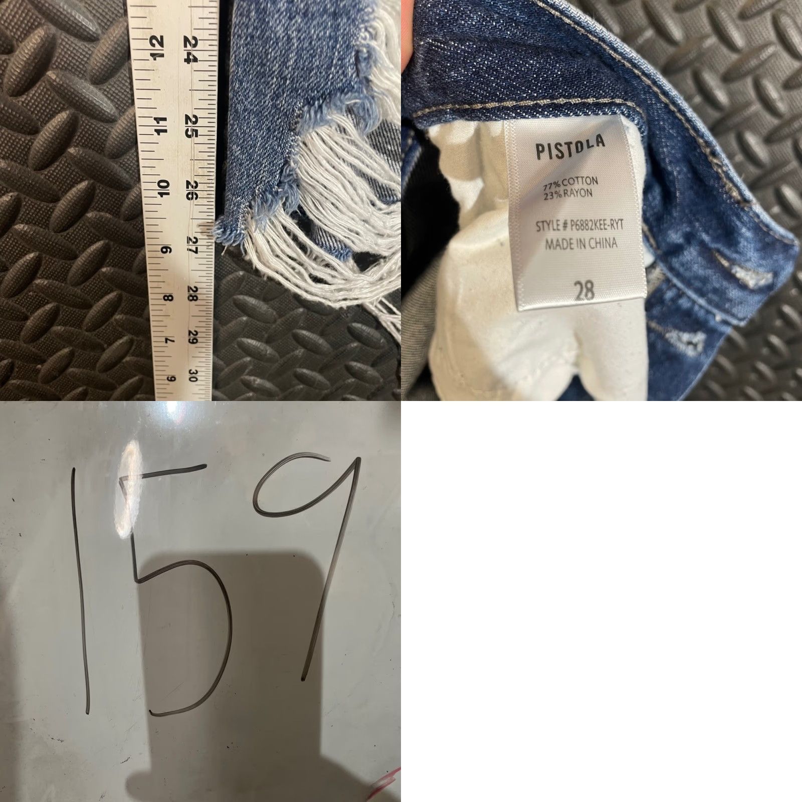 Pistola PISTOLA Distressed Jeans High Rise Ripped Frayed Hem Denim Blue Women’s Size 28 Ankle Jeans Womens Blue 28 Size 28" / US 6 / IT 42 - 8 Thumbnail