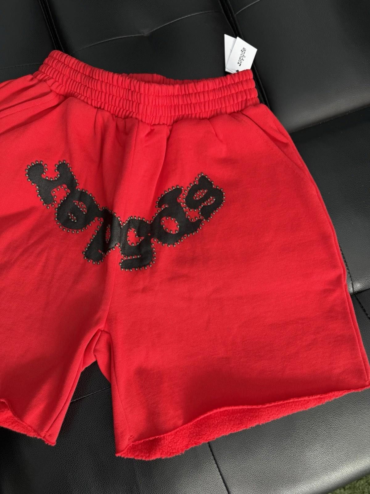 Sp5der Sp5der OG Web V2 Phantom Sweatshort “Red” New Studded (Small Size US 30 / EU 46 - 2 Thumbnail
