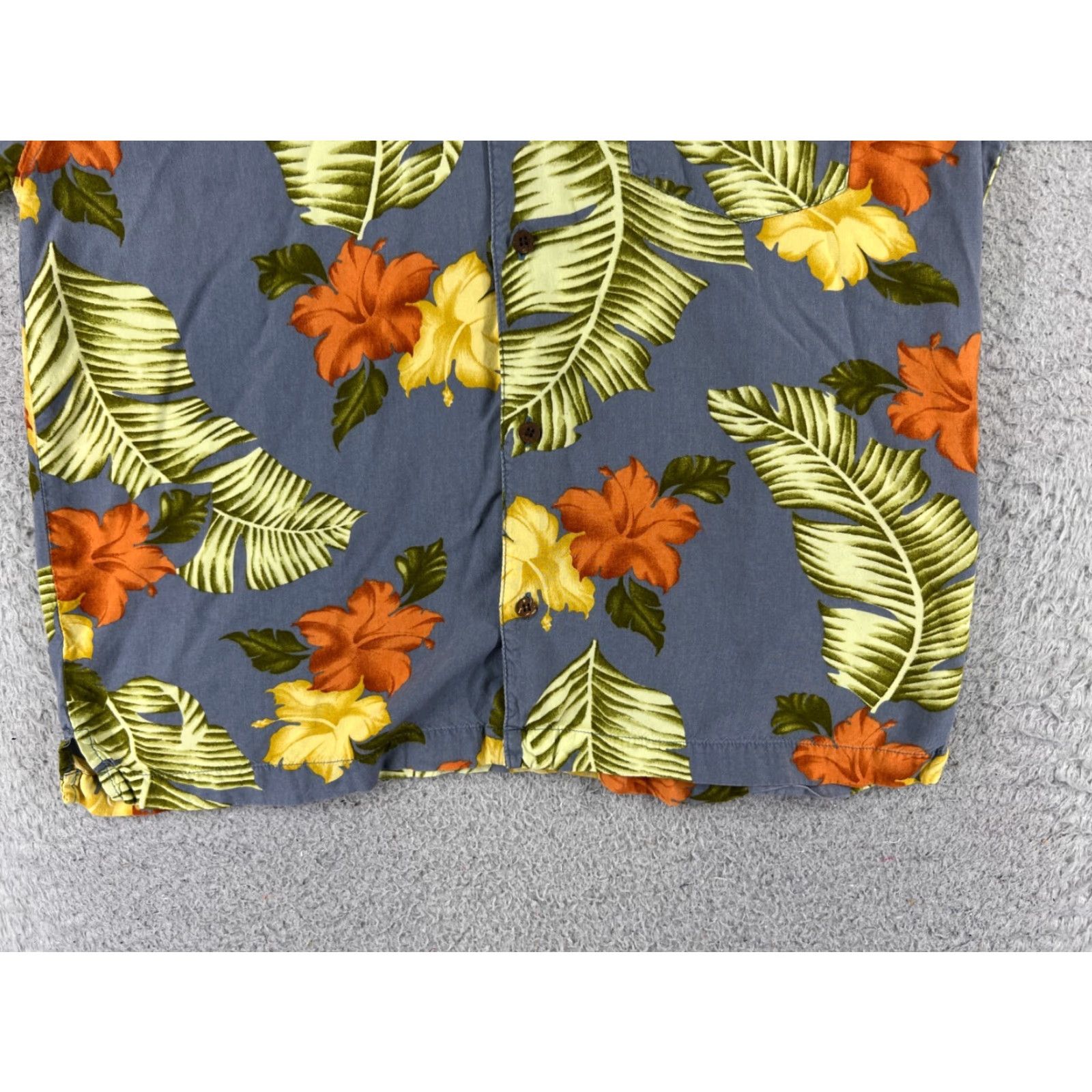 Vintage S&D Bahamas Shirt Mens Adult Large Blue Orange Floral Palm 100% Rayon Hawaiian Beach Button-Up Casual Size US L / EU 52-54 / 3 - 5 Thumbnail
