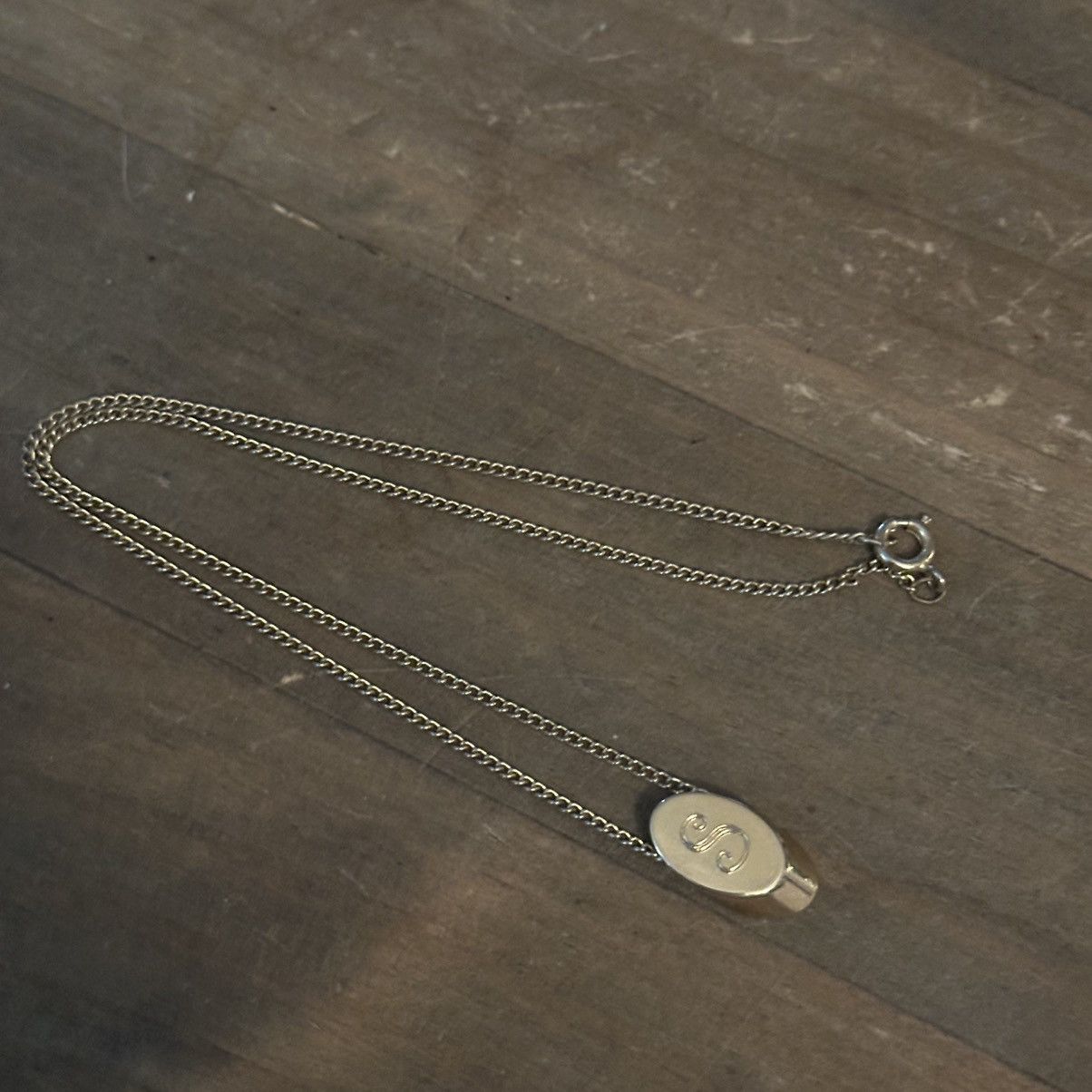 Vintage Vintage letter S pendant necklace Size ONE SIZE - 2 Thumbnail