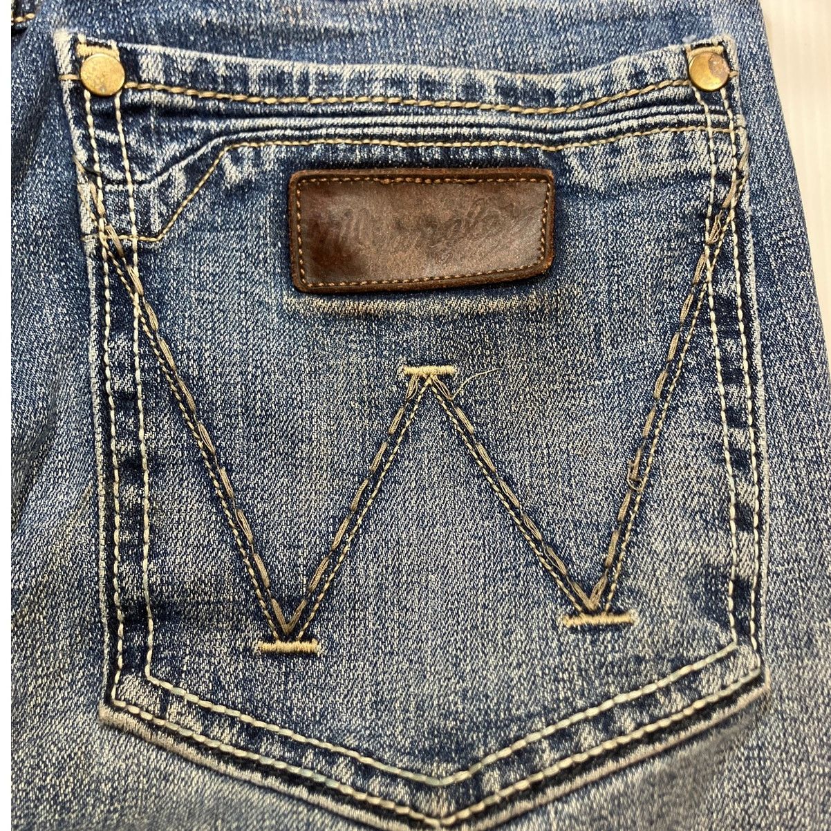Wrangler Wrangler Authentics Retro Slim Bootcut Blue Denim Jeans Men Size US 31 - 7 Thumbnail