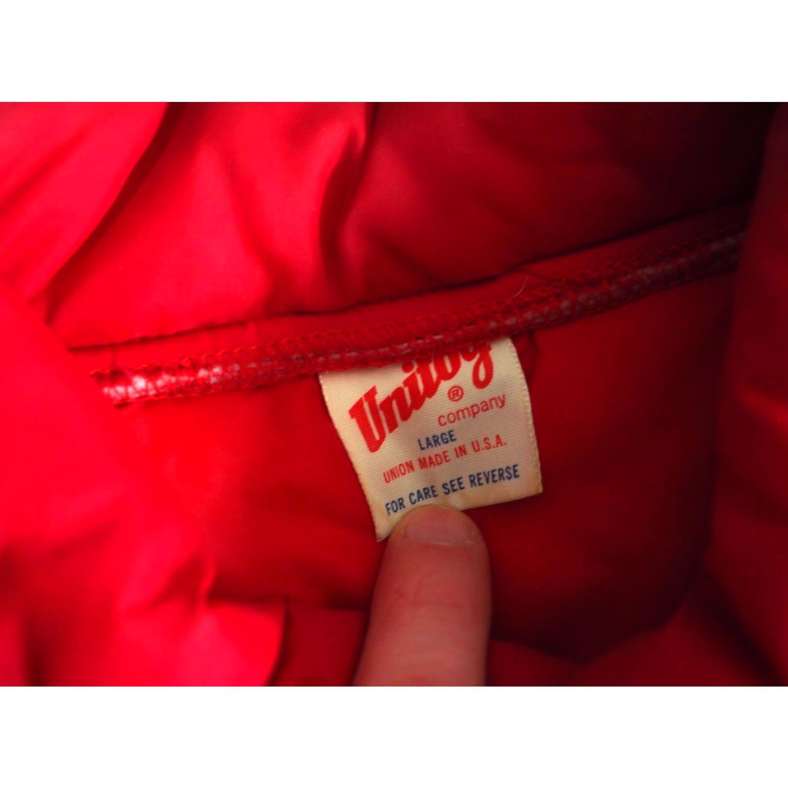 GAS VTG 70s Unitog Cenex Gas Red Poly Retro Snap Puffer Jacket USA Made Mens L Size US L / EU 52-54 / 3 - 4 Thumbnail