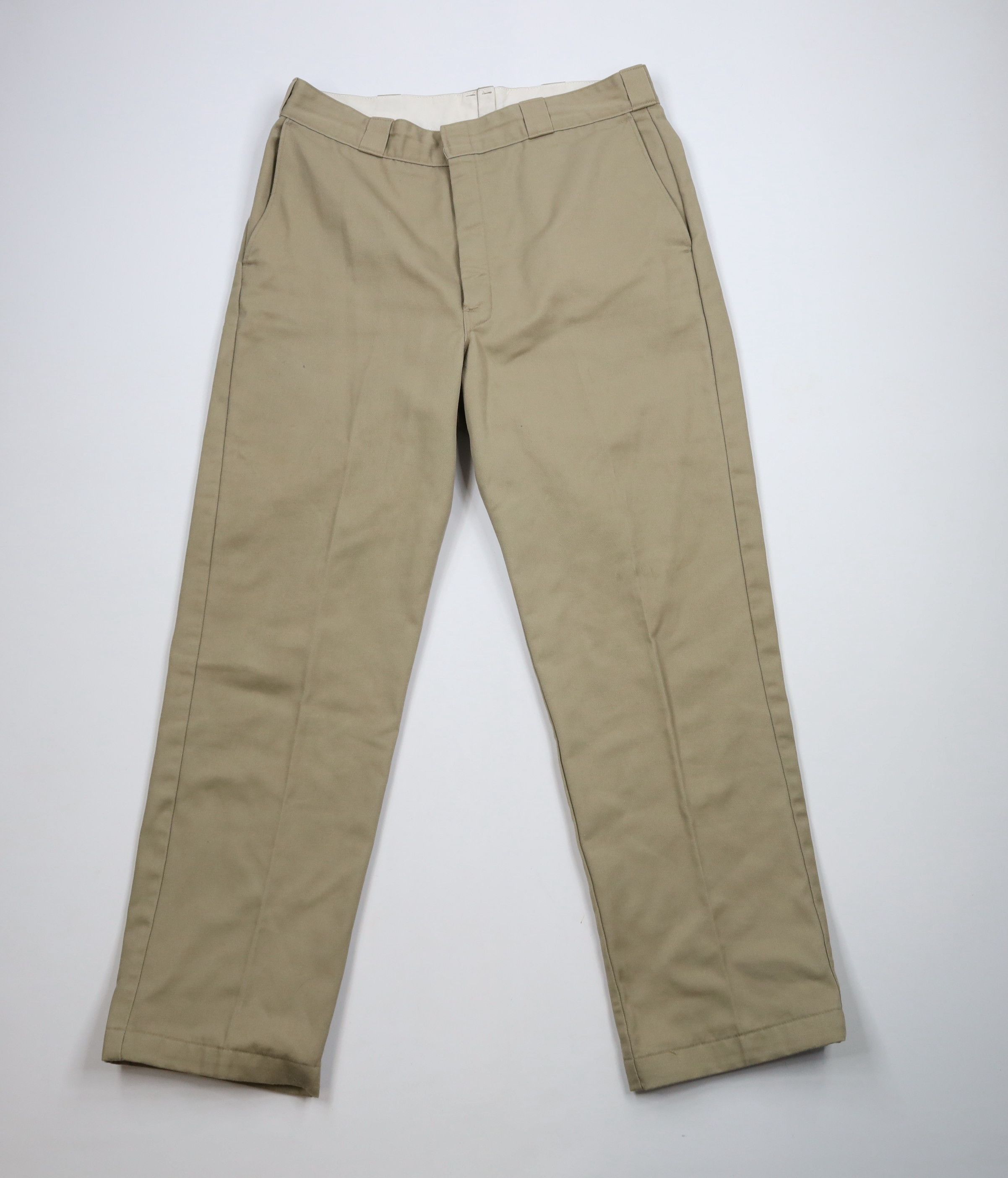 Dickies × Vintage Vintage 90s Y2K Dickies Flannel Lined Wide Leg Pants Beige Size US 36 / EU 52 - 2 Thumbnail