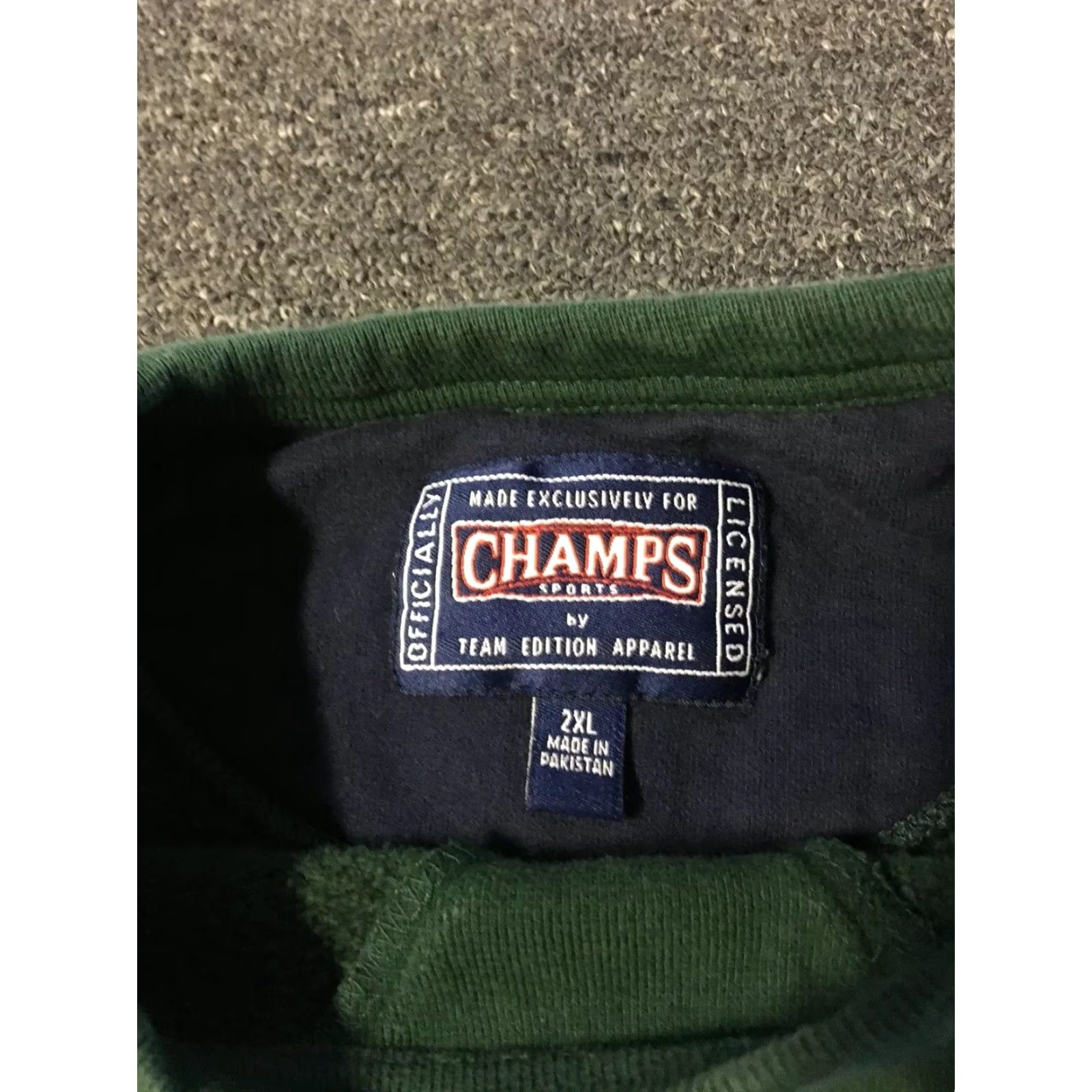 Vintage VINTAGE Notre Dame Spellout Sweatshirt XXL Green 90s 80s USA Champs Pullover Shirt Men Size US XXL / EU 58 / 5 - 3 Thumbnail