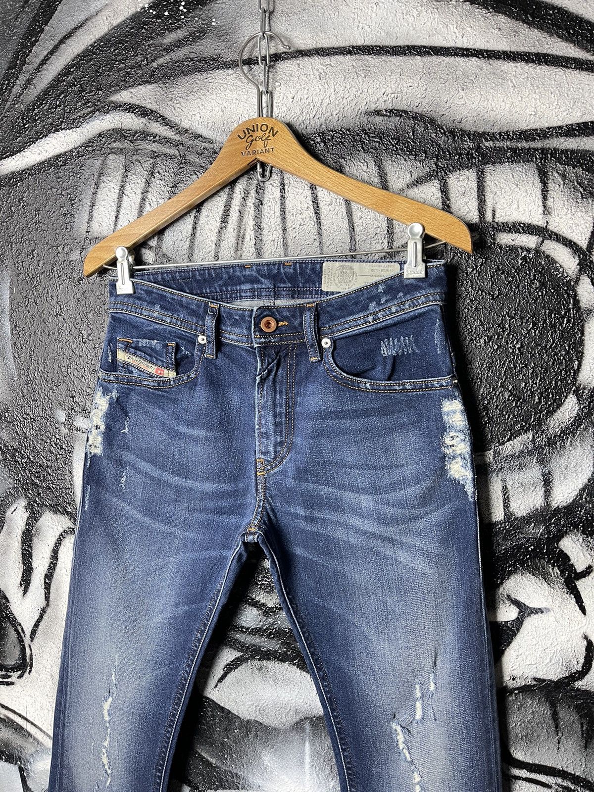 Diesel Diesel Thommer Distressed Slim Jeans Men’s Size W28 L30 Size US 28 / EU 44 - 4 Thumbnail