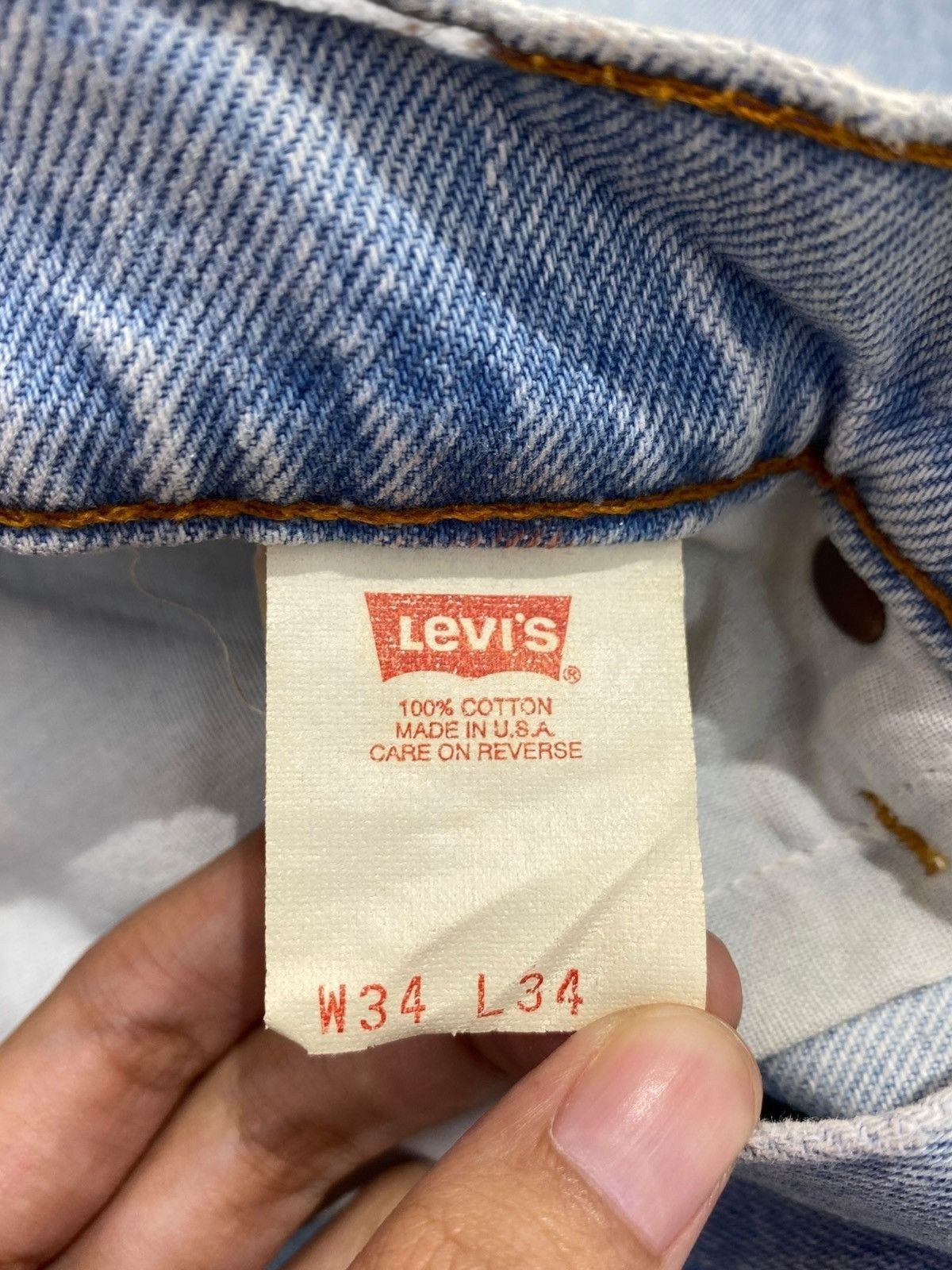 Levi's Levi’s Vintage Blue Wash Style Straight Cut Jeans Size US 30 / EU 46 - 10 Thumbnail