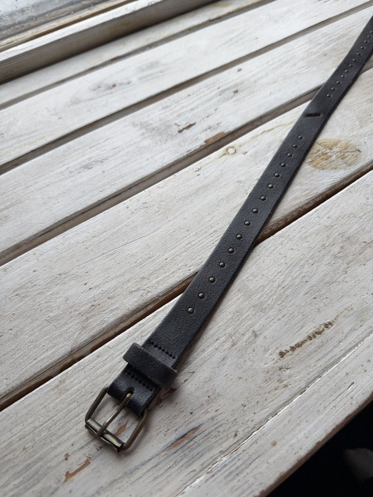 Japanese Brand Vintage Japanese Leather Punk Emo Rock Goth Y2K Drill belt Size ONE SIZE - 2 Thumbnail