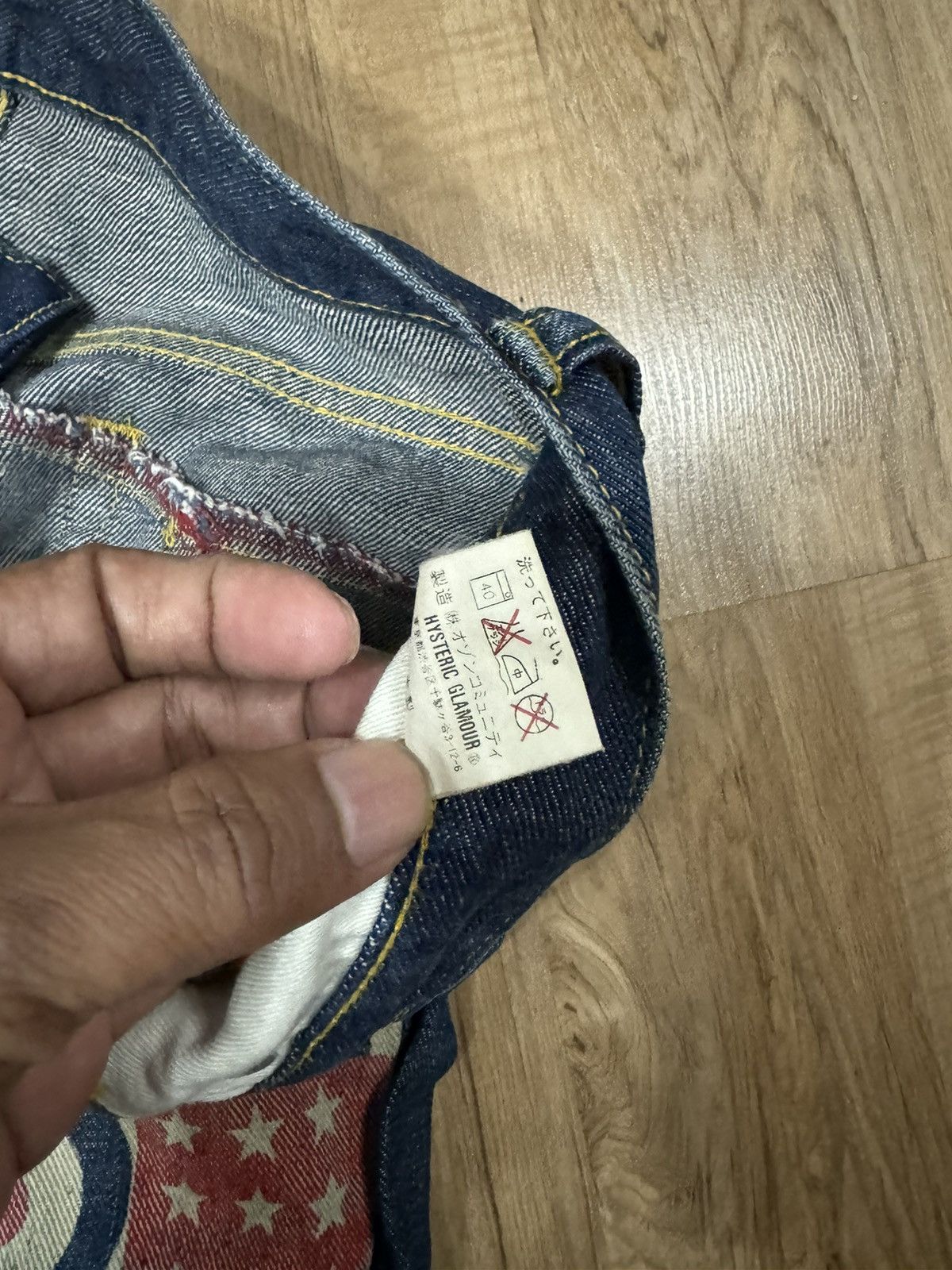 Hysteric Glamour HYSTERIC GLAMOUR PATCHWORKS HAGI US BANNER JEANS Size 29" - 4 Thumbnail