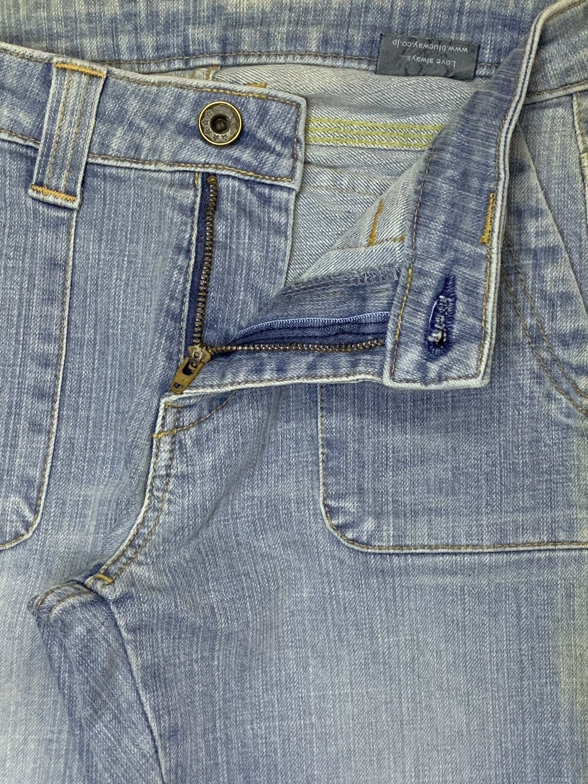 Japanese Brand × Jean Vintage Japanese Brand Mud Wash Fatigue Style Flare Jeans Size 24" / US 00 / IT 34 - 9 Thumbnail