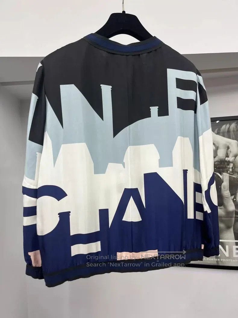 Chanel Chanel Silk Letter Design Jacket. Size US M / EU 48-50 / 2 - 3 Thumbnail