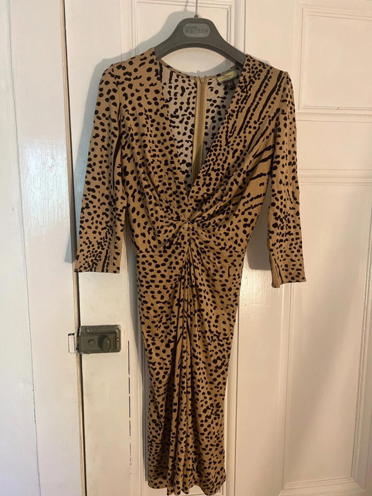Issey Miyake Issa London beige brown dress uk 10 Size M / US 6-8 / IT 42-44 - 3 Thumbnail