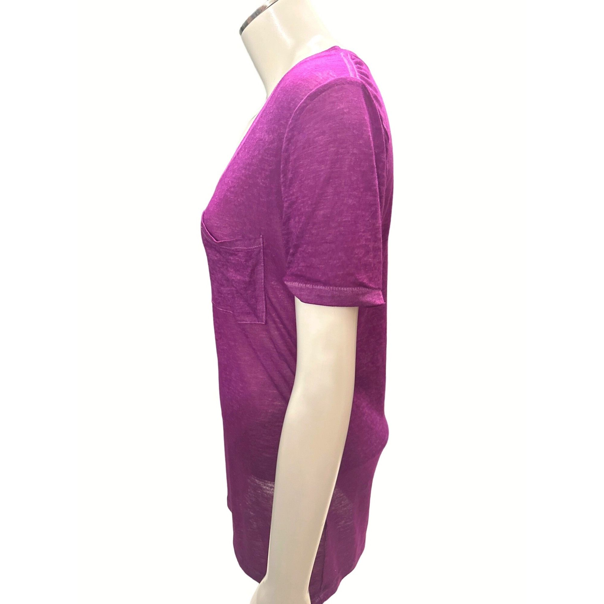 Arizona Jean Co. Arizona Jean Company Sheer Lightweight V Neck T Shirt Purple Size M / US 6-8 / IT 42-44 - 2 Thumbnail