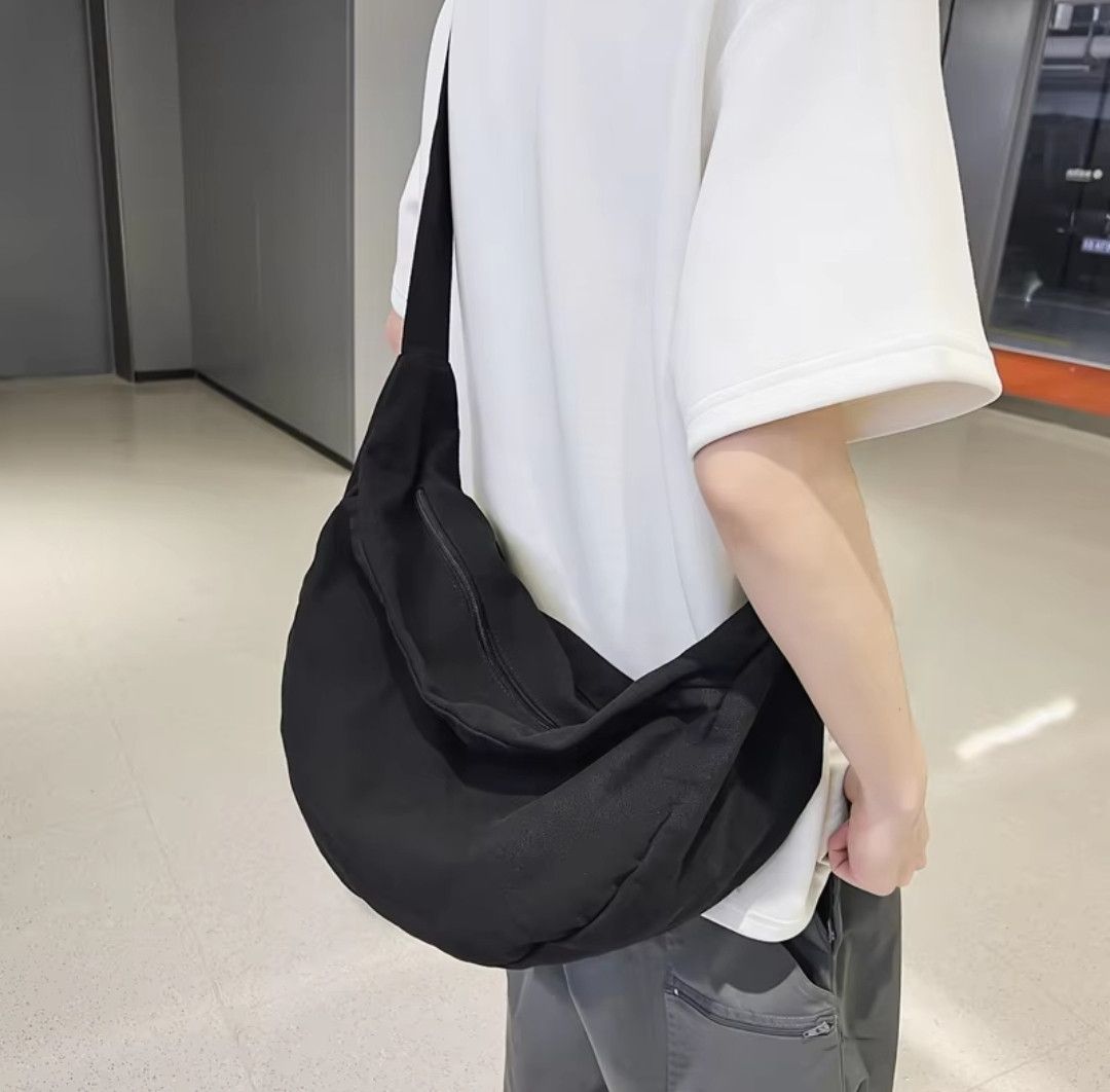 Japanese Brand × Vintage 90s Shopping retro big compartment canvas crossbody bag Size ONE SIZE - 1 Thumbnail