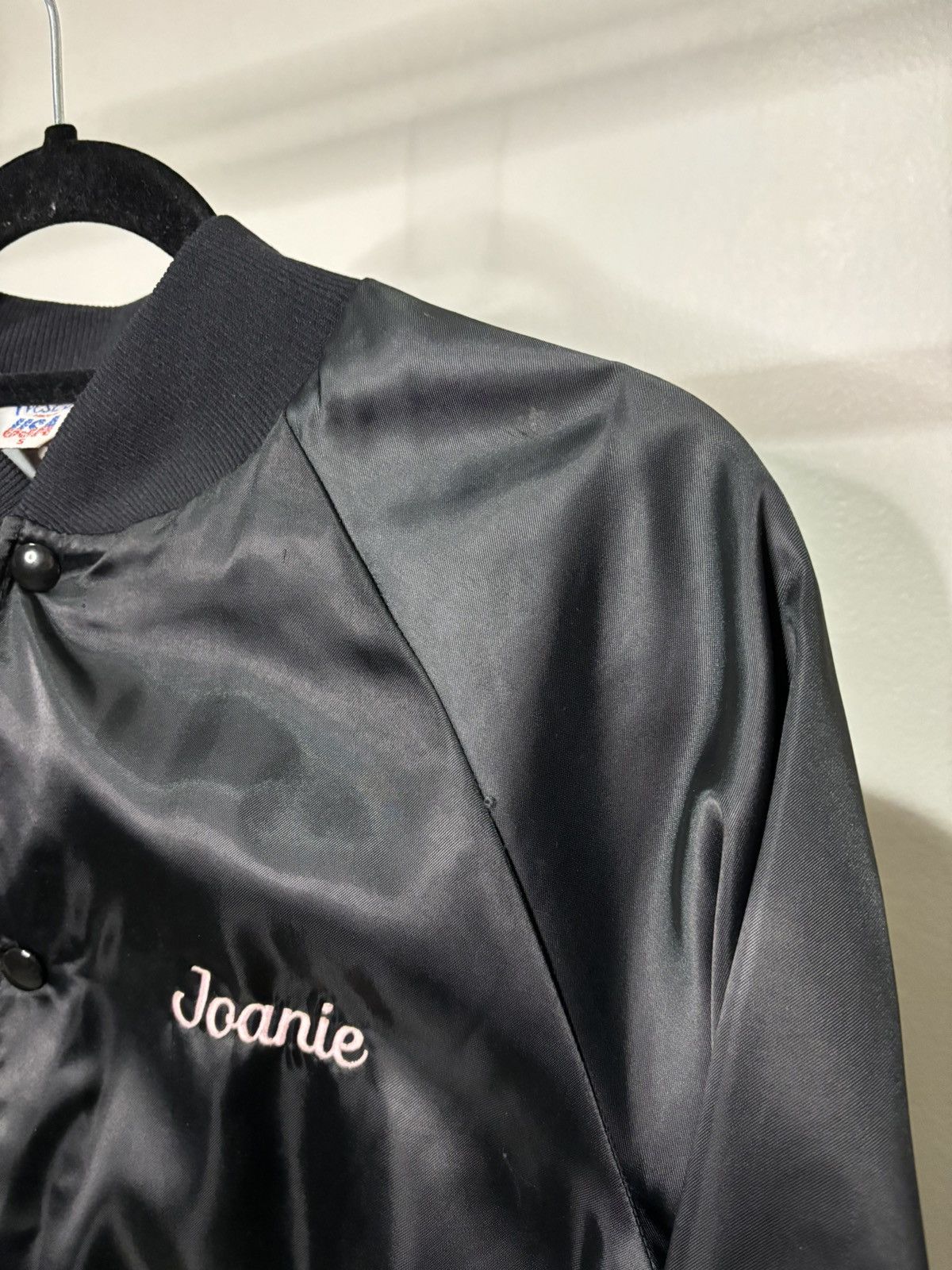 Vintage Vintage 1970s Black Nylon Varsity Jacket Size US S / EU 44-46 / 1 - 2 Thumbnail