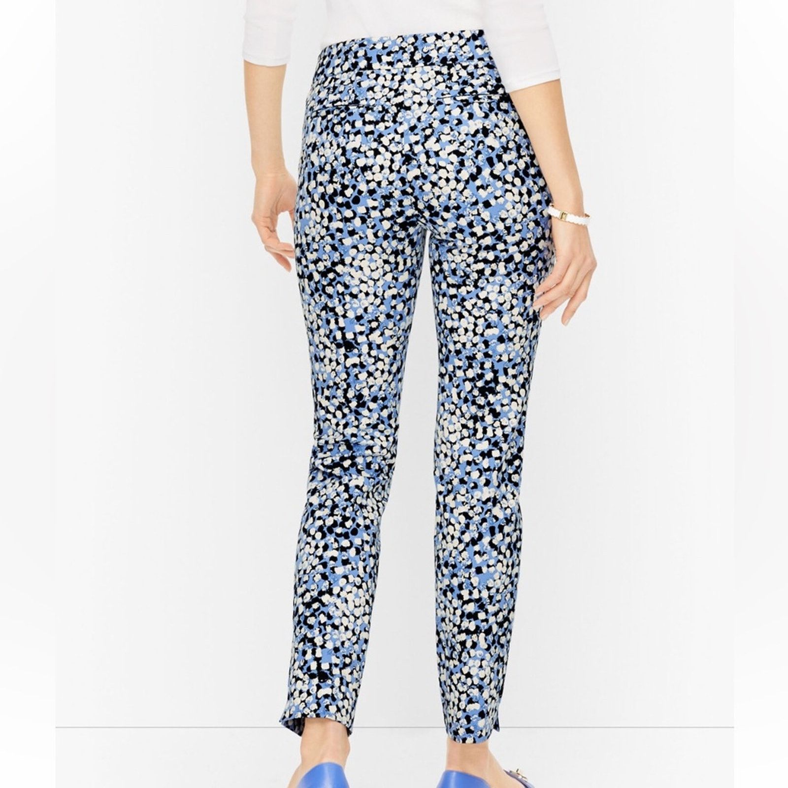 Other Talbots Fly Front Chatham Ankle Pants Blue Dot Size Size 14 Size 36" / US 14 / IT 50 - 2 Thumbnail