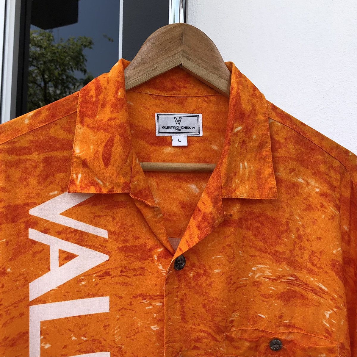 Valentino VALENTINO CHRISTY Volcano Hawaiian TieDye Rayon Short Sleeve Size US L / EU 52-54 / 3 - 13 Thumbnail
