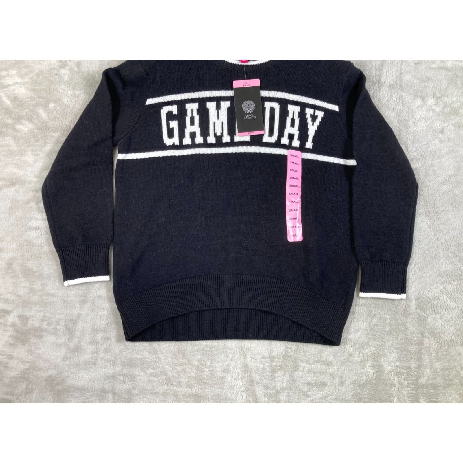 Vince Camuto Vince Camuto Pullover Sweater Womens Small Black Cotton Game Day Crew Neck NWT Long Sleeve Womens Size S / US 4 / IT 40 - 5 Thumbnail