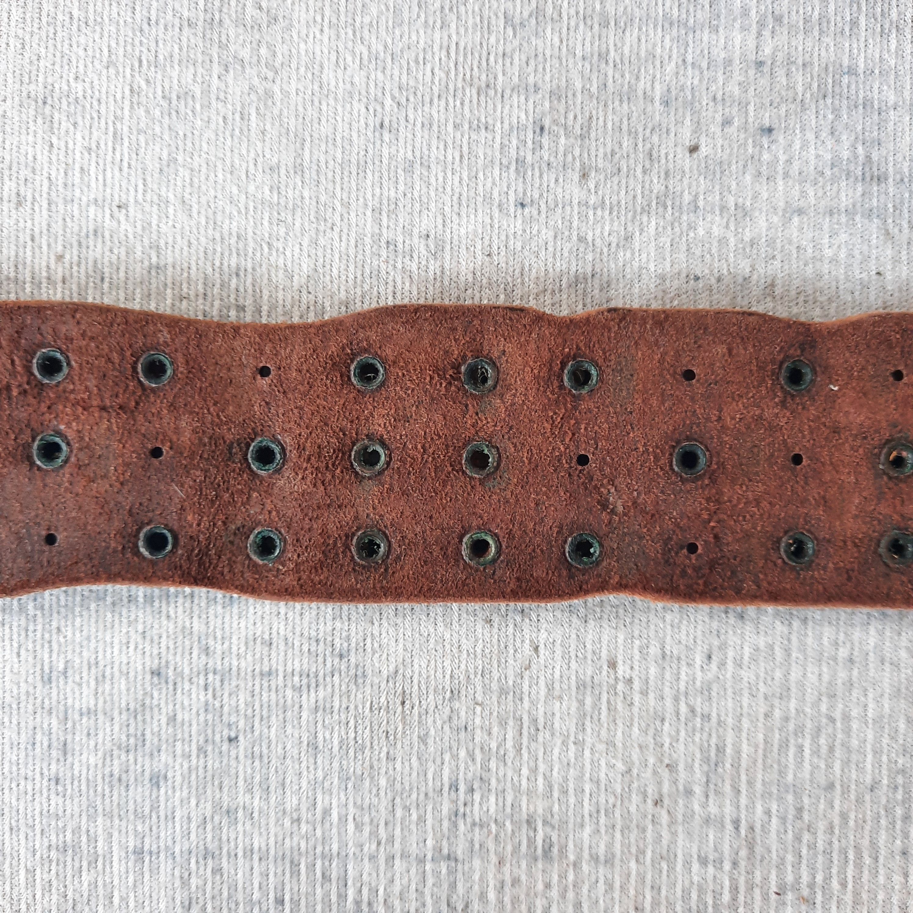 PPFM ⚙️ Vintage diesel solid brass stud punk leather belt Size ONE SIZE - 9 Thumbnail