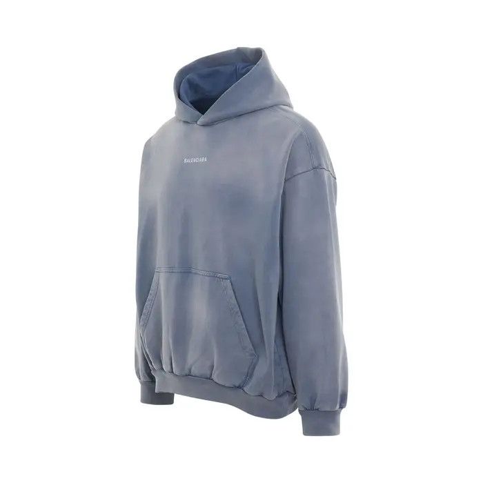 Balenciaga o1bcso1str0326 Back Hoodie Medium Fit in Blue Size US XL / EU 56 / 4 - 2 Thumbnail