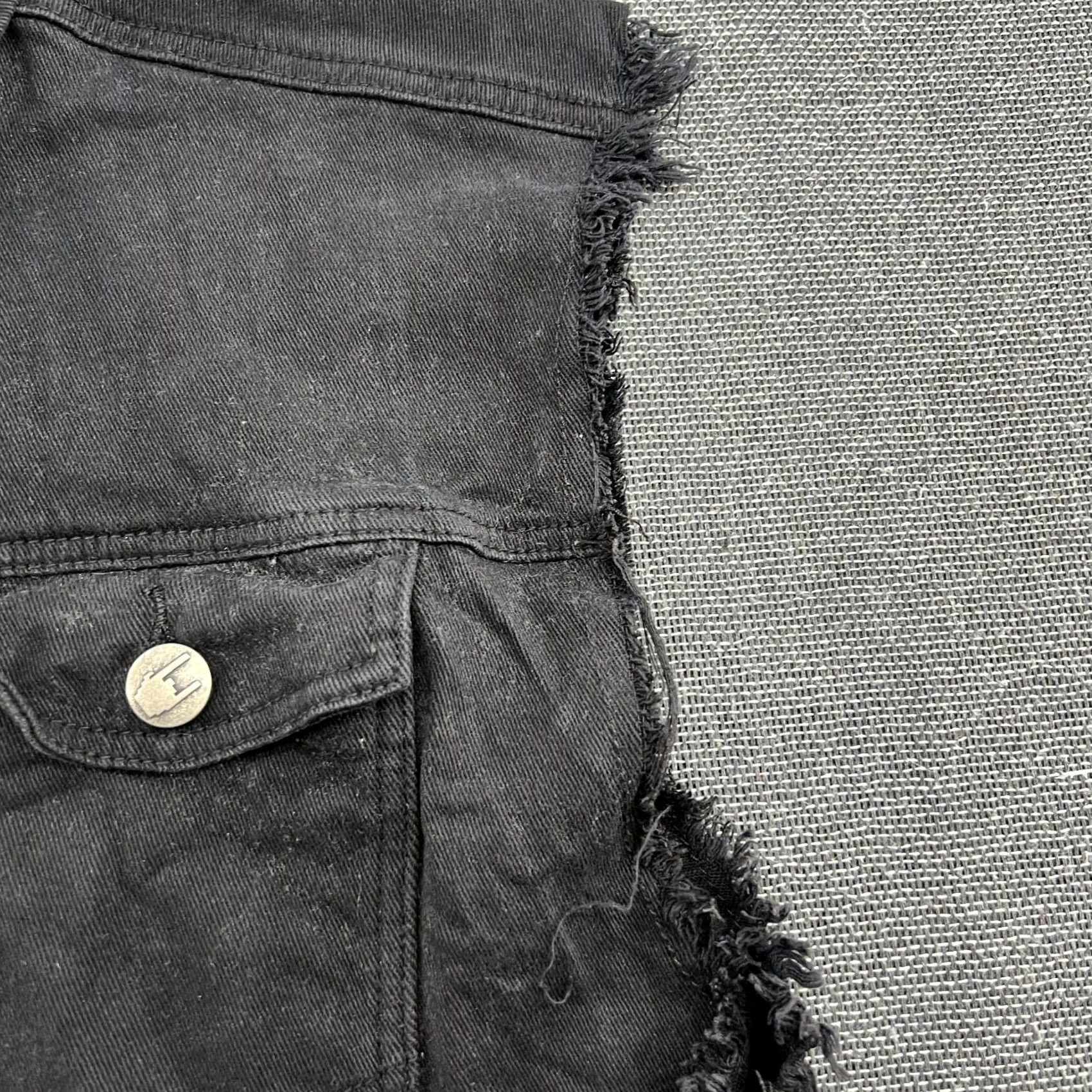 Vintage VINTAGE EMP Y2K Custom Made Embroidered Heavy Metal Vest Large Black Concert Trashed Муж Size US L / EU 52-54 / 3 - 7 Thumbnail