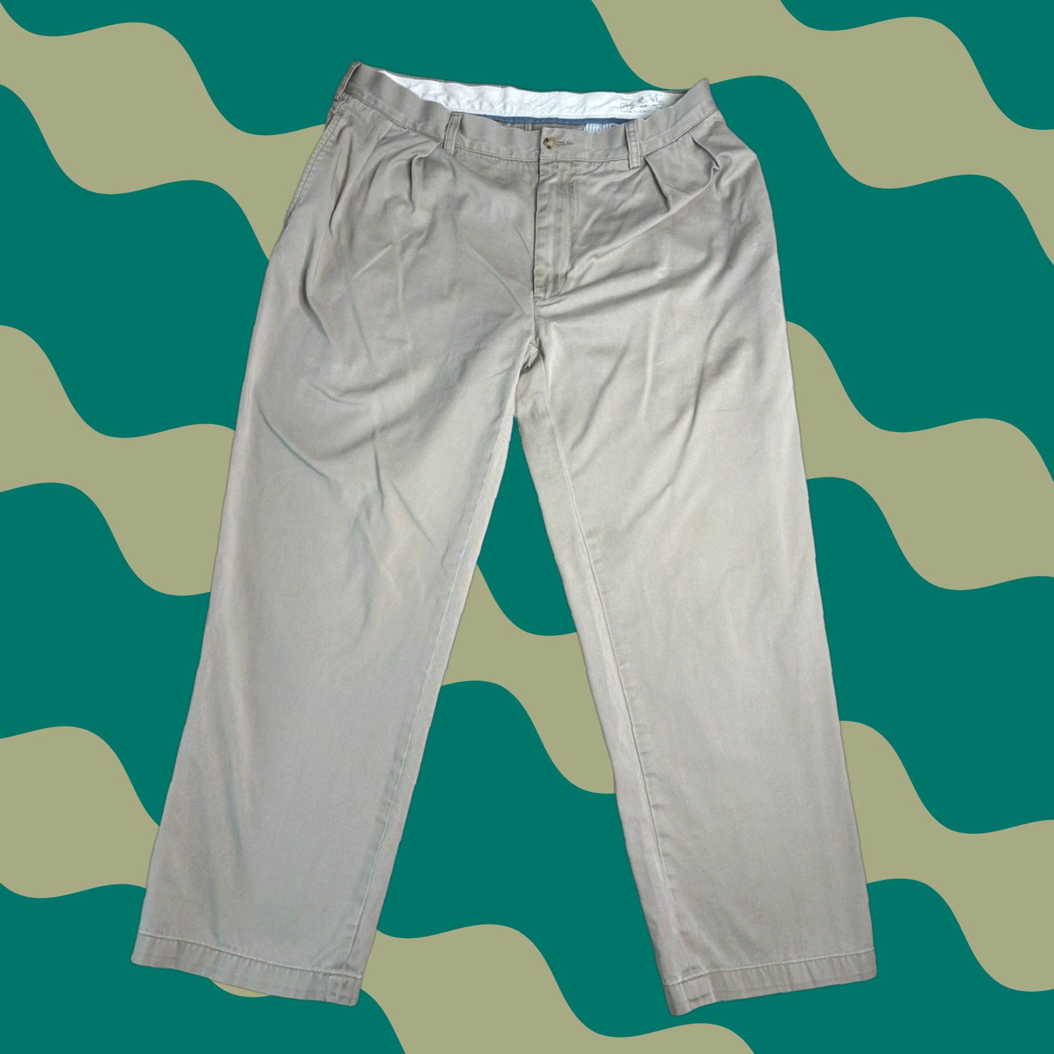Polo Ralph Lauren Polo Ralph Lauren Khaki Pants Classic Fit Pleated Men 36x29 Dress Pants Beige Canvas Cotton Front Pleated Logo Button Size US M / EU 48-50 / 2 - 1 Thumbnail