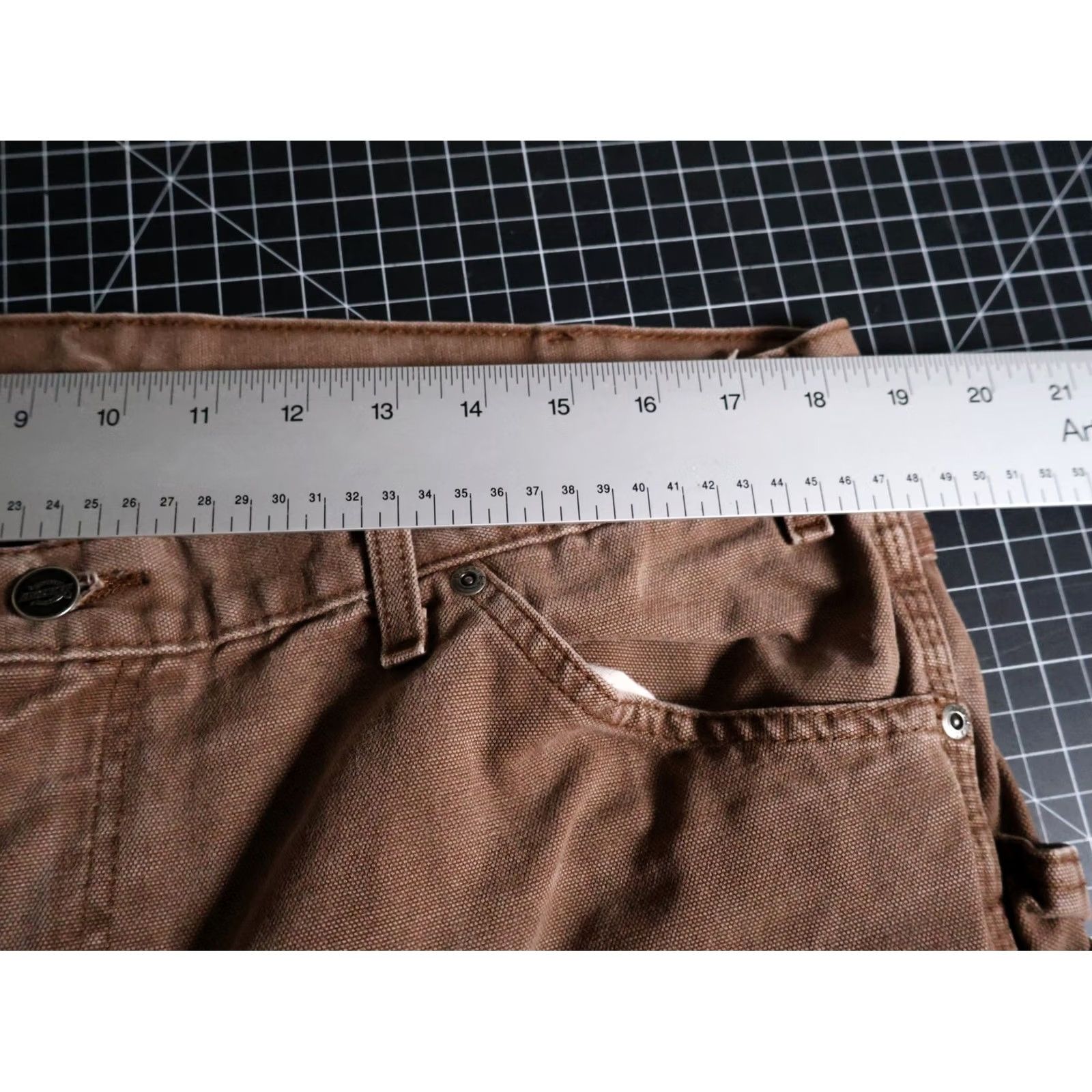 Dickies Dickies Carpenter Pants Men's 37 x 30 Brown Cotton Canvas Workwear Utility Pockets Belt Loops Straight Leg Regular Size 37 Mens Size US 36 / EU 52 - 5 Thumbnail