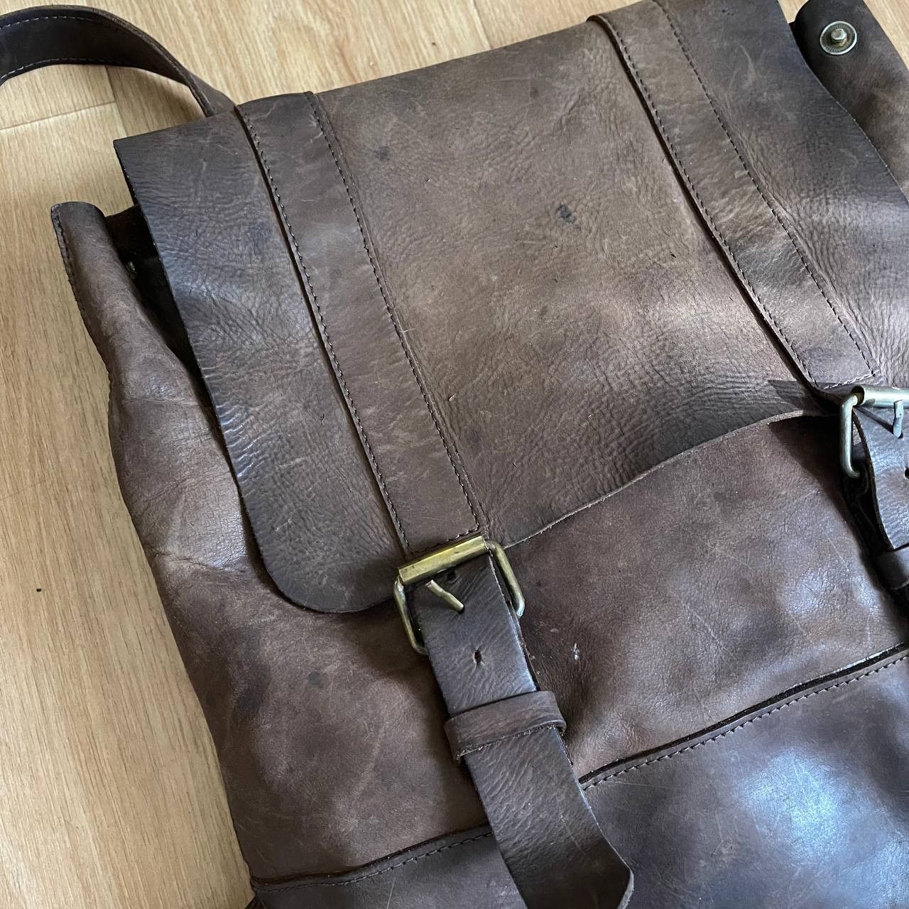 Japanese Brand Leather Backpack Size ONE SIZE - 4 Thumbnail