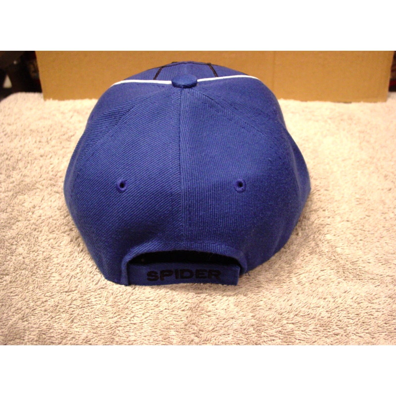 Vintage VINTAGE Spider in a Web Baseball Cap Men Adjustable Blue 90s Web Theme Size ONE SIZE - 2 Thumbnail