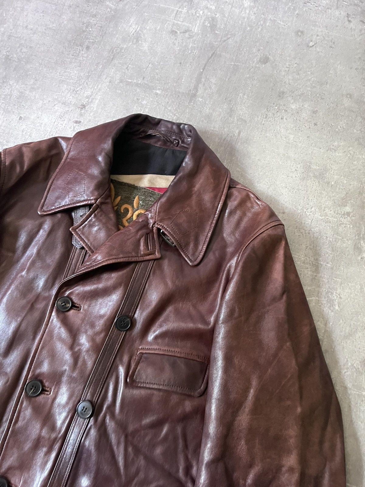 Dries Van Noten Dries Van Noten Vintage red leather coat Size US L / EU 52-54 / 3 - 4 Thumbnail