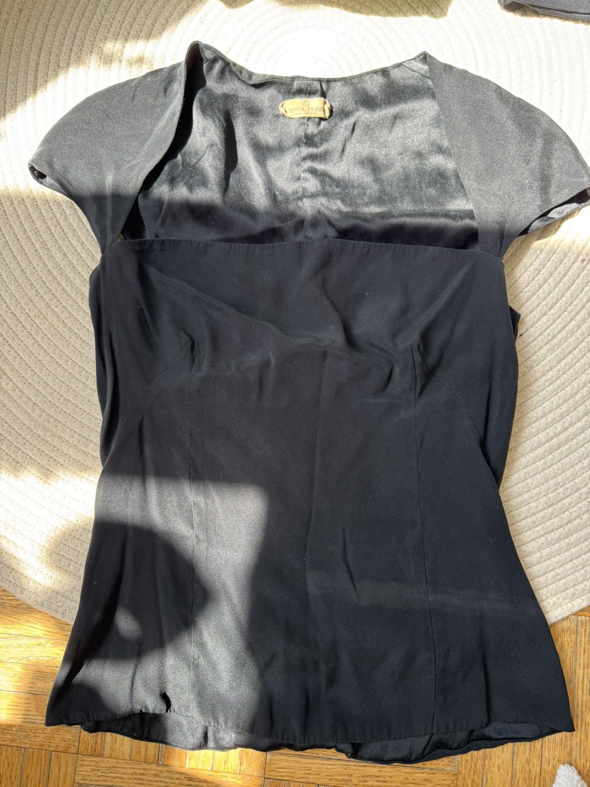 Vintage Norisol Ferrari Square Neckline Top in Black Size M Size M / US 6-8 / IT 42-44 - 4 Thumbnail