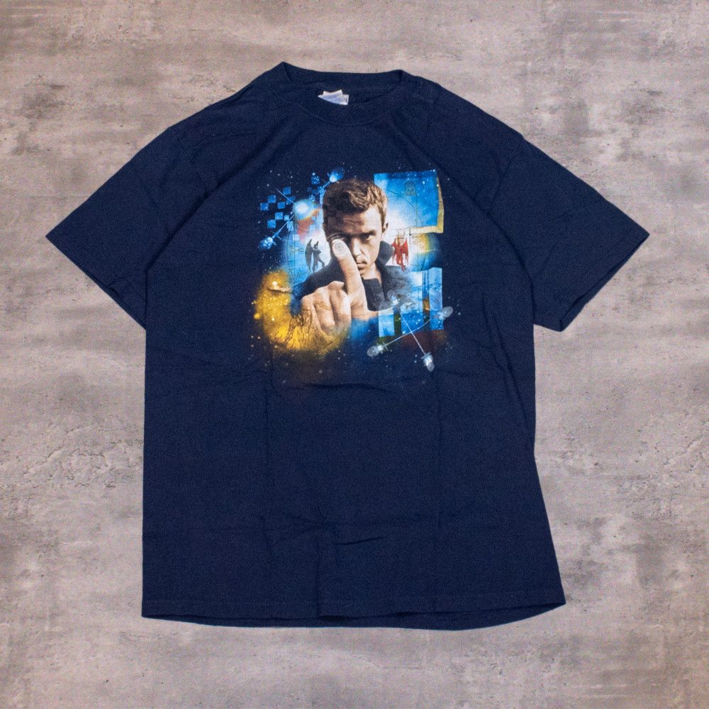 Band Tees × Gildan × Vintage Y2K 2005 Gildan Robbie Willams Intensive Care Double Stitch Navy Tee Size US M / EU 48-50 / 2 - 1 Thumbnail