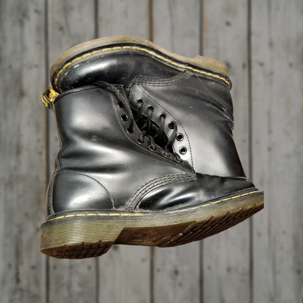 Dr. Martens Doc Martens AirWair 8-Eye Combat Boots Black Women’s Size 7 Shoe Leather Rubber 90s Punk Grunge Rock USA Leather Lining Lace Up Ankle Boot Mens/Womens Size US 5 / IT 35 - 1 Thumbnail