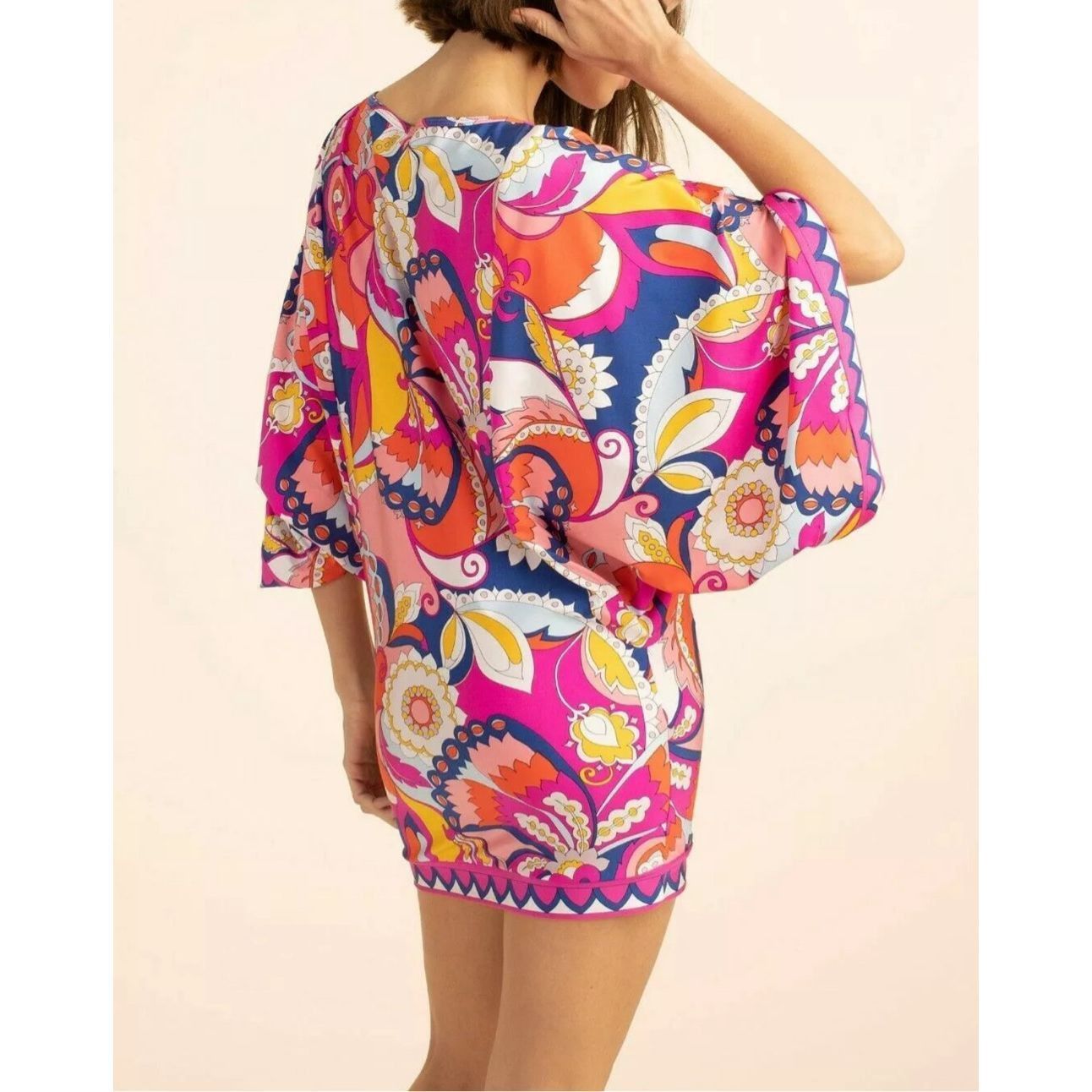 Trina Turk Trina Turk Sevilla Floral Swim Jersey Swimsuit Cover Up Tuni Size L / US 10 / IT 46 - 3 Thumbnail