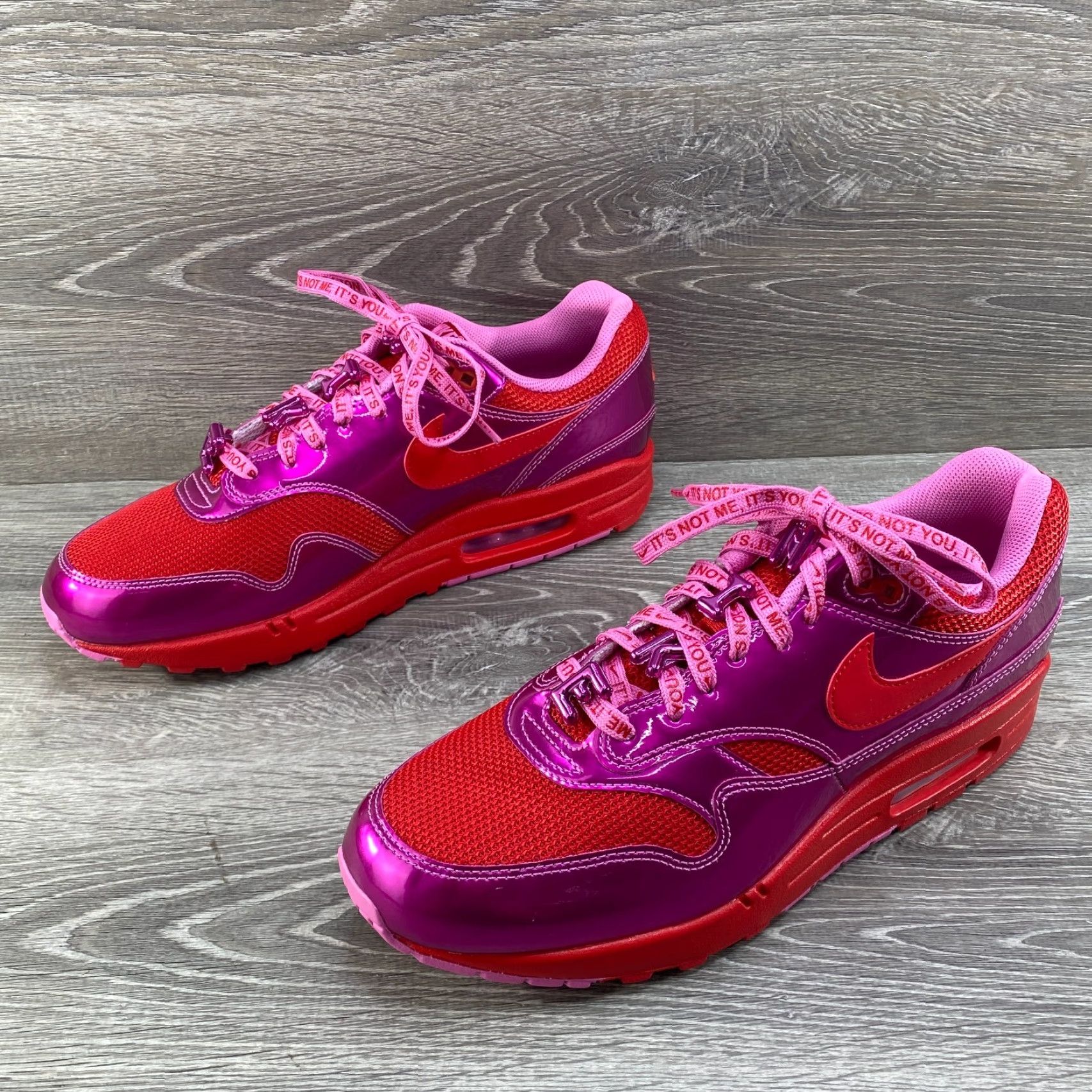 Nike Nike Air Max 1 Mens 10.5 Womens 12 PRM Valentine's Day Love Playful Pink Red NEW Nike Air Max 1 Sneaker Casual Running Walking Girls Womens Mens 2024 Size US 10 / IT 40 - 5 Thumbnail