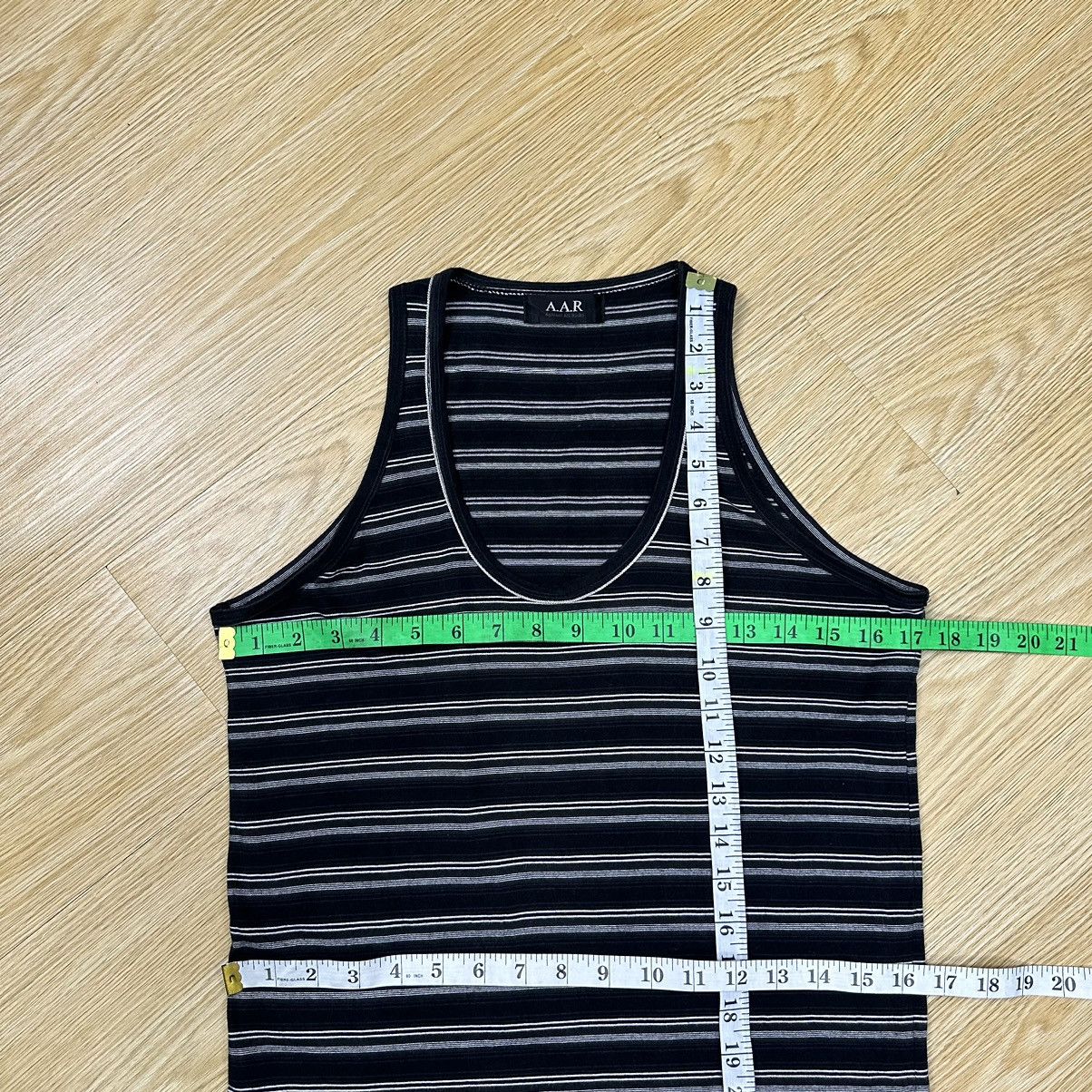 Yohji Yamamoto Vintage AAR Stripe Tank Top by Yohji Yamamoto A770 Size M / US 6-8 / IT 42-44 - 5 Thumbnail