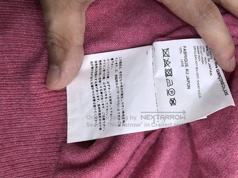 Comme des Garcons Comme Des Garcons Pink wool cardigan Size L / US 10 / IT 46 - 4 Thumbnail
