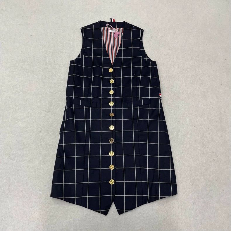 Thom Browne Thom Browne Check Wool Long Vest Coat-dmc Size 36" / US 14 / IT 50 - 1 Thumbnail