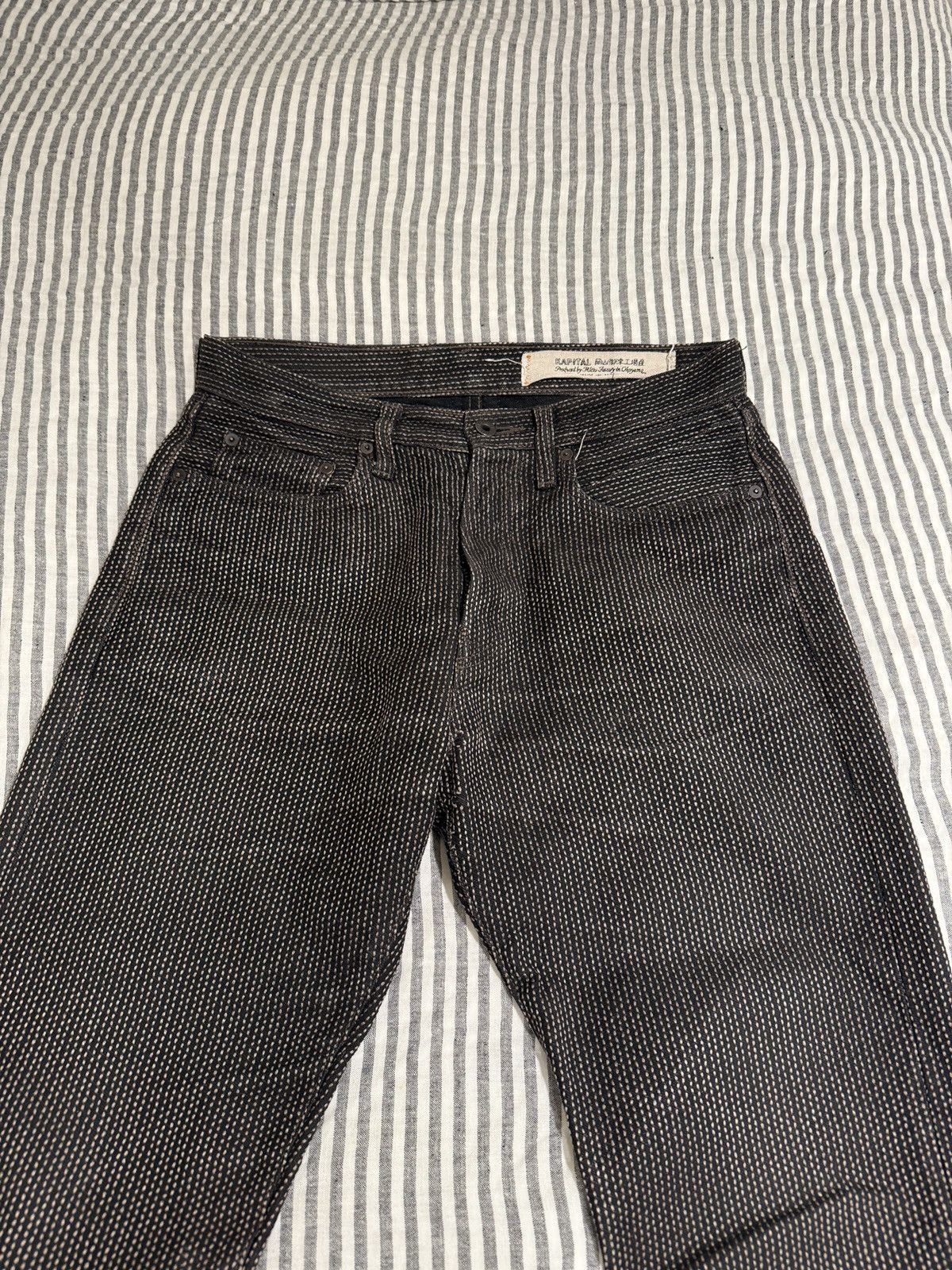 Kapital Kapital Mud Dye Sashiko Denim Jeans Size US 32 / EU 48 - 2 Thumbnail