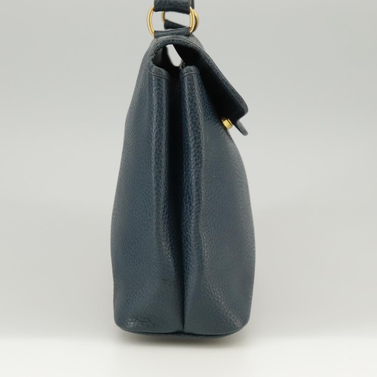 Dior DIOR Hand Bag Leather Navy Gold Size ONE SIZE - 5 Thumbnail