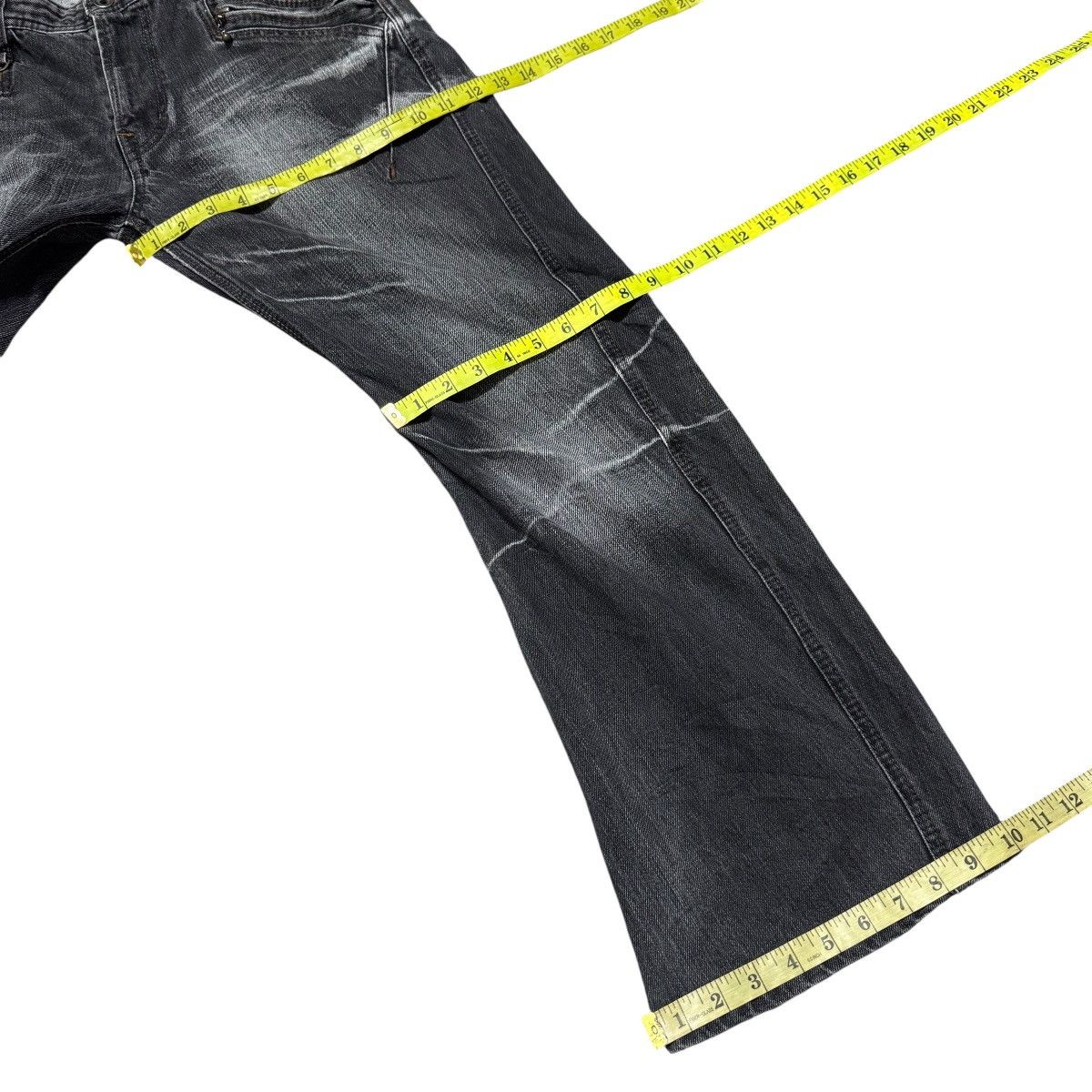 Nicole Club NCFM Nicole Club Multi Pocket Black Denim Flare Jeans Size US 34 / EU 50 - 17 Thumbnail